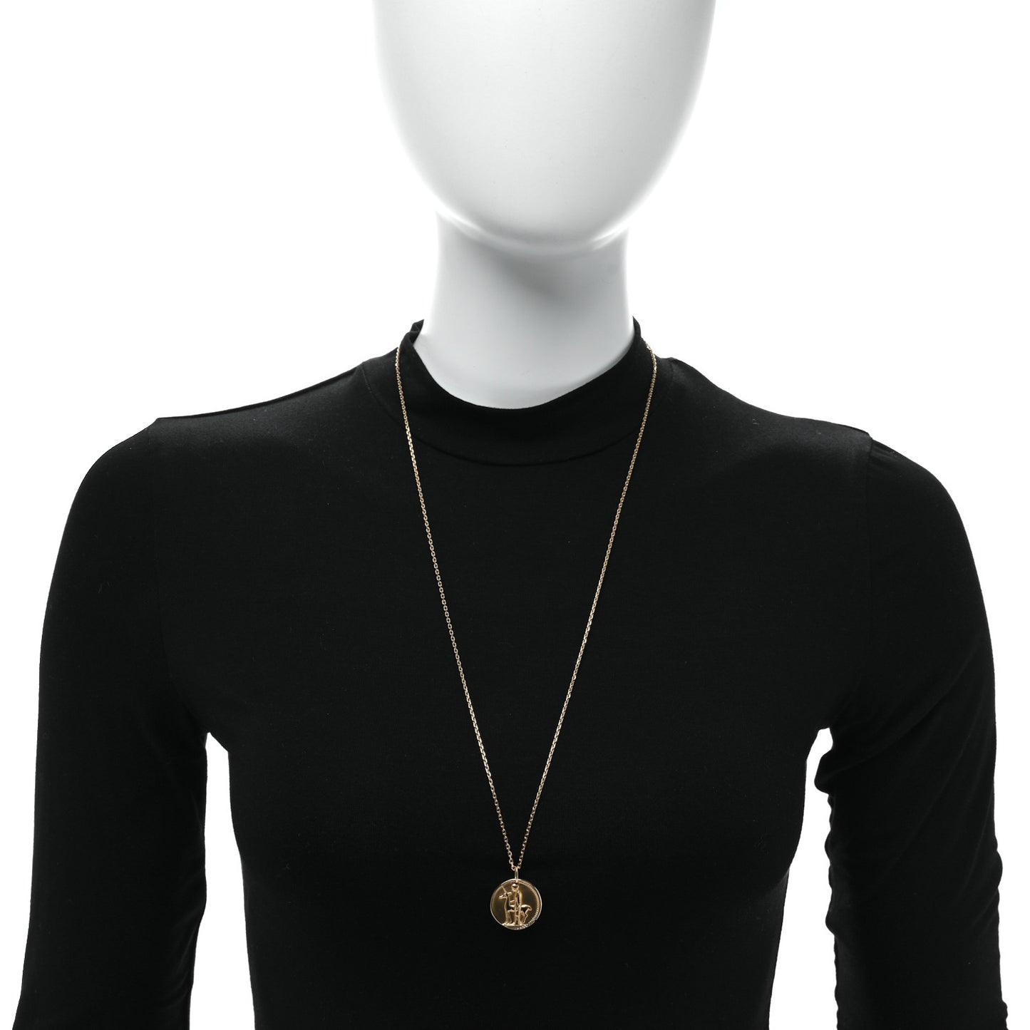 18K Yellow Gold Zodiac Virgo Pendant Necklace