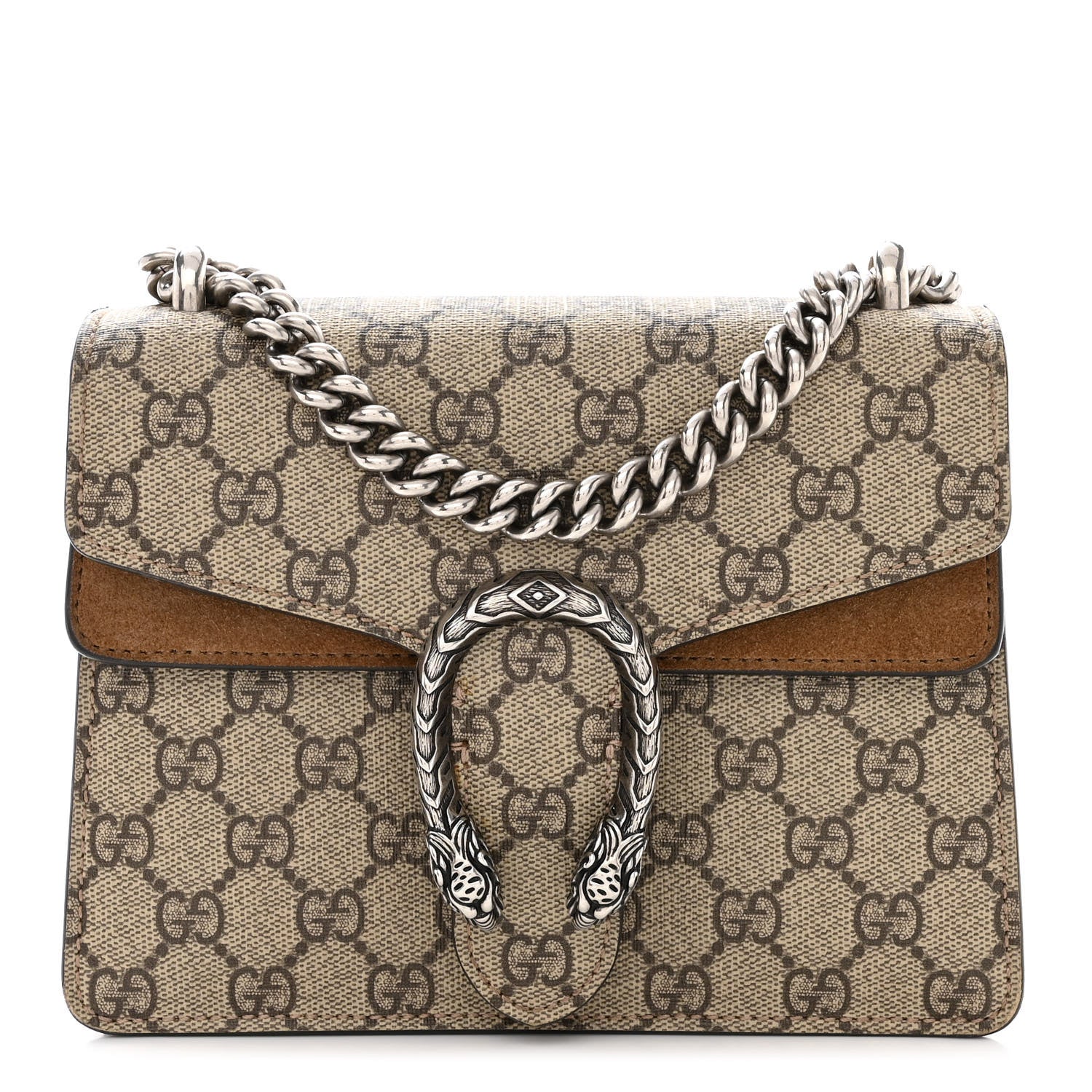 Gucci GG Supreme Monogram Mini Dionysus Shoulder Bag Taupe 1 of 10