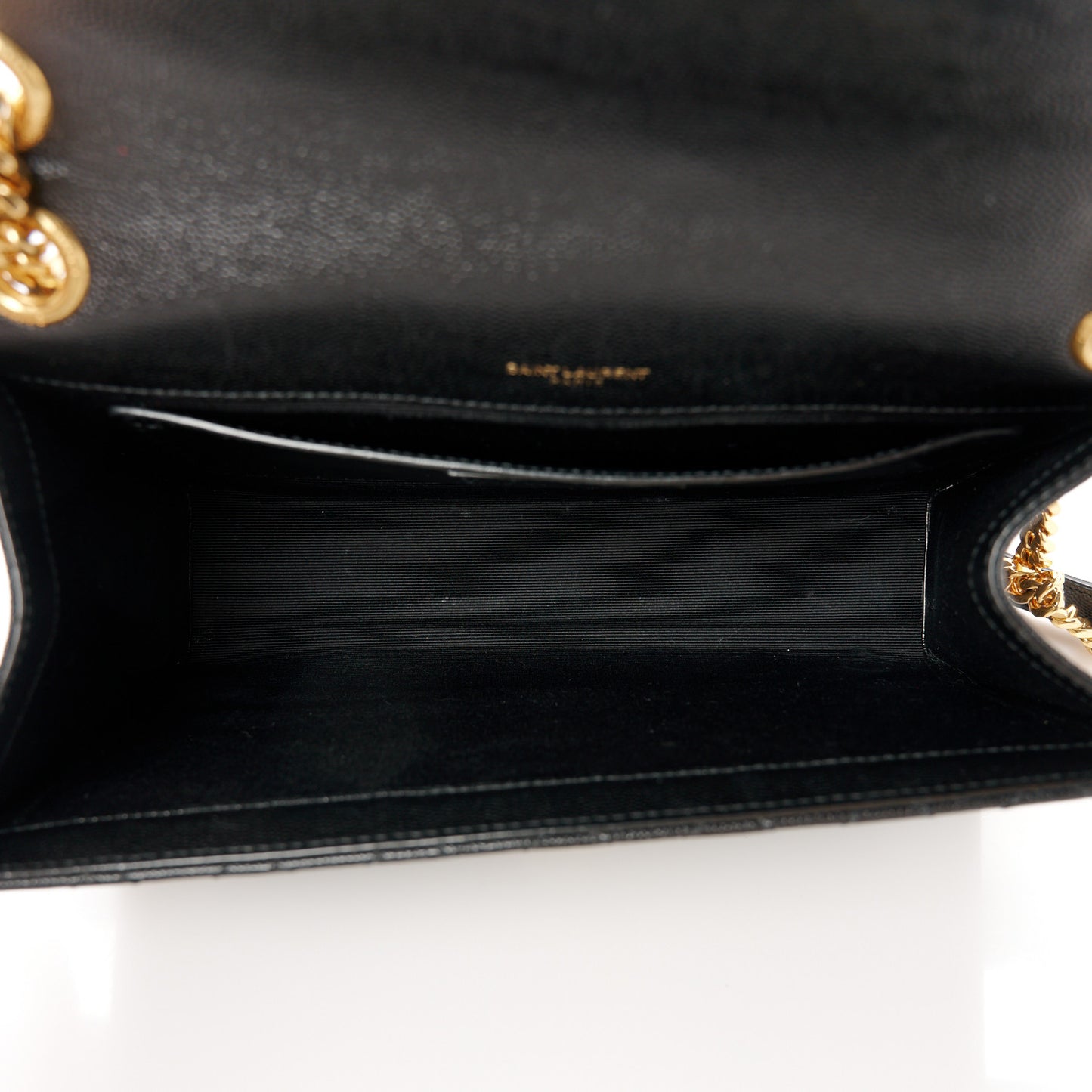 Grain De Poudre Textured Mixed Matelasse Triquilt Medium Monogram Satchel Black