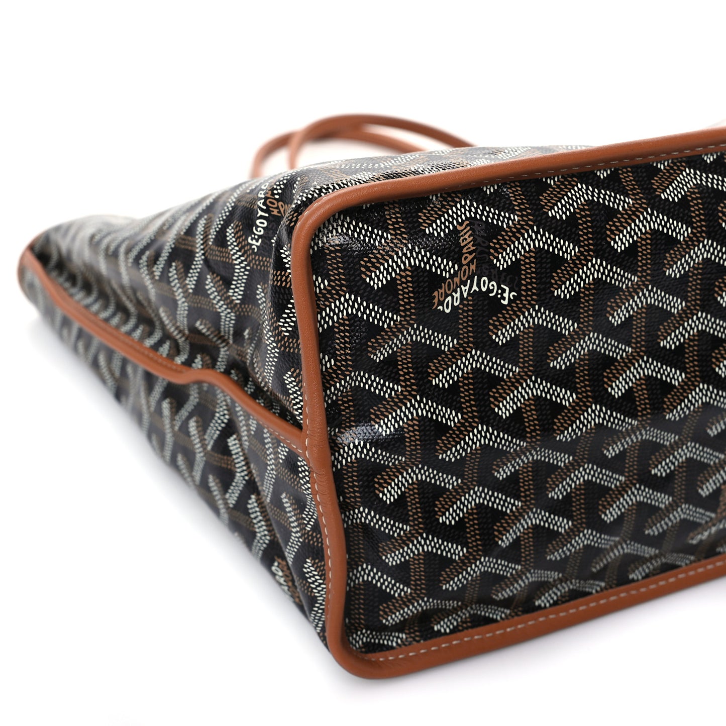 Goyardine Reversible Anjou PM Black Gold