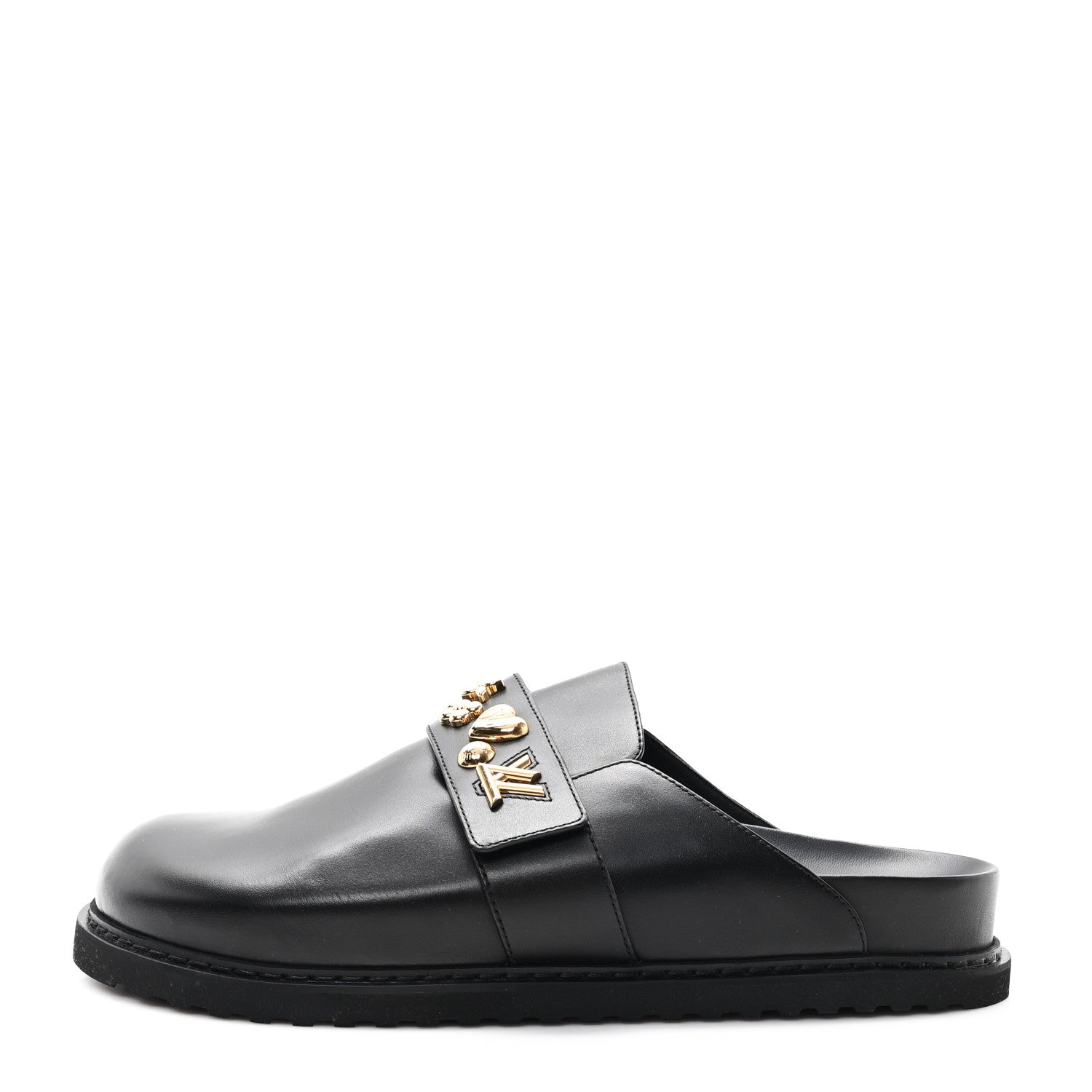 Louis Vuitton Calfskin Mens LV Cosy Flat Comfort Clog Mules 42