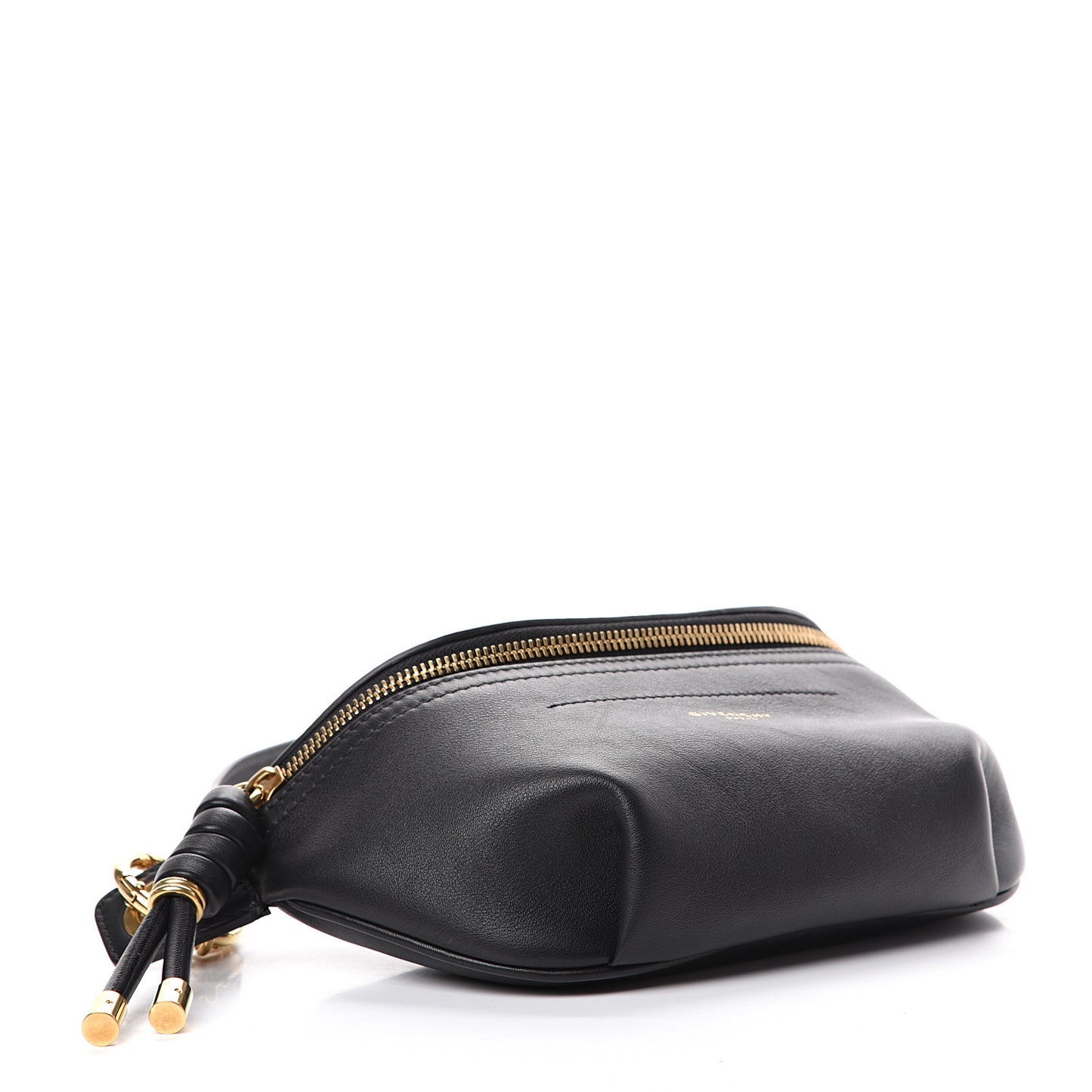 Calfskin Mini Whip Belt Bag Black