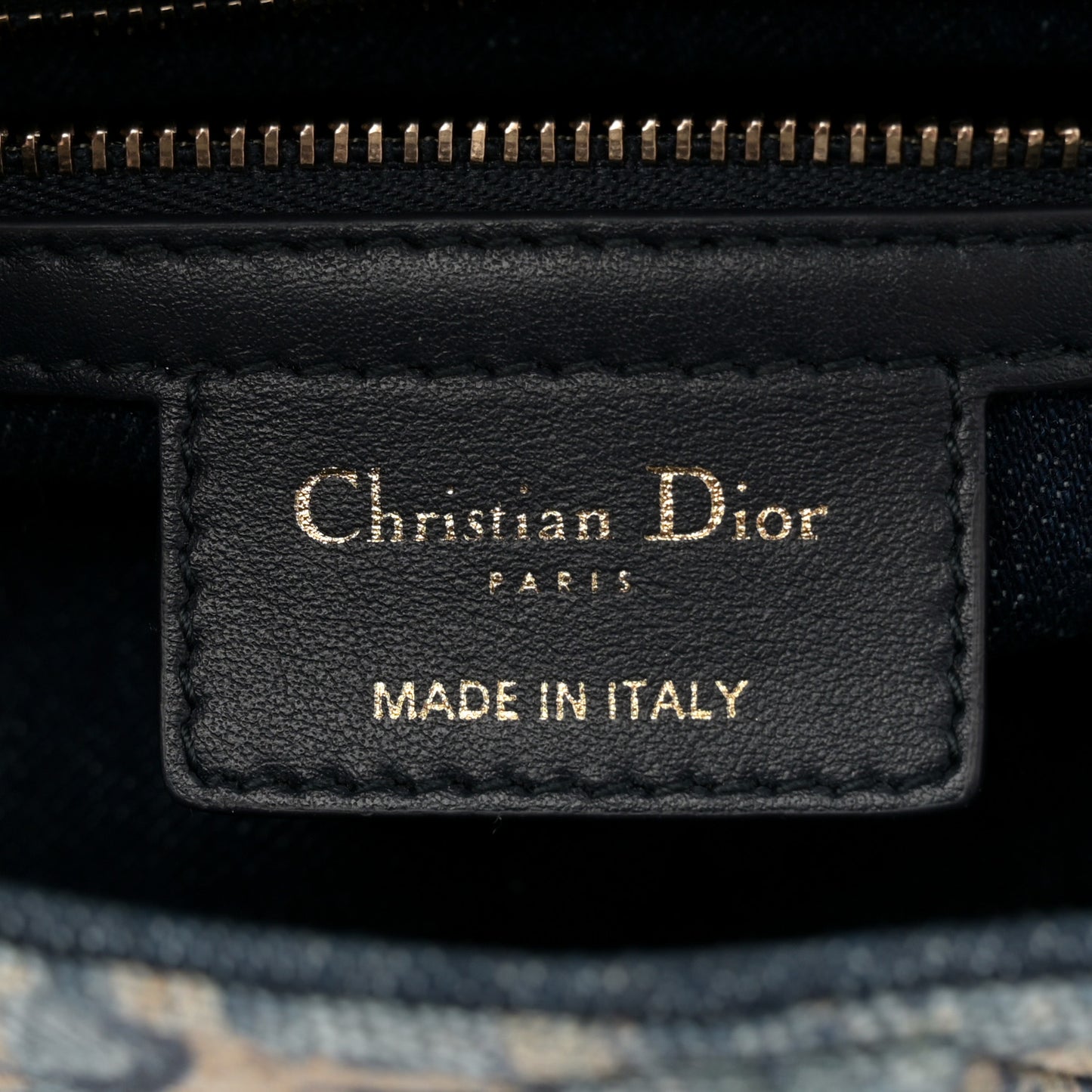 Denim Brocart Embroidered Saddle Bag Blue