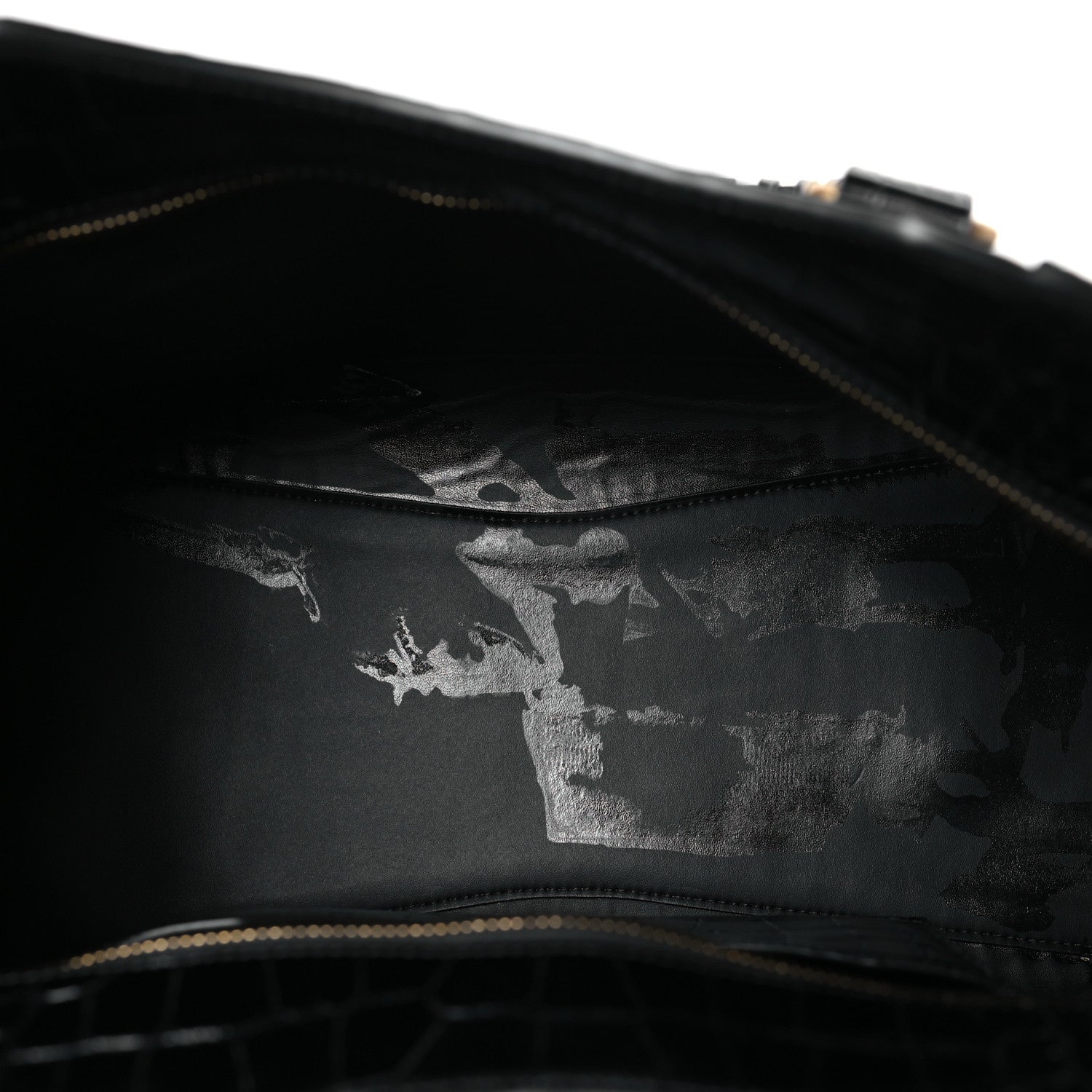 Balenciaga Shiny Supple Calfskin Crocodile Embossed Brass Hardware Neo Classic City Black 5 of 8