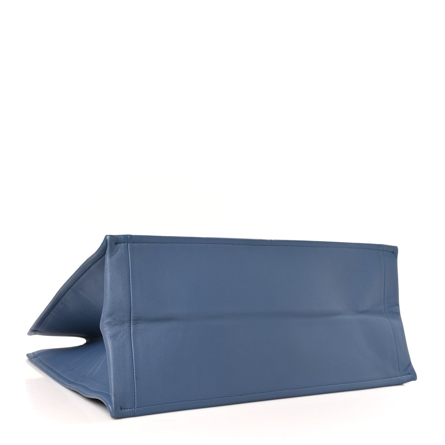 Calfskin Embossed Large Book Tote Blue
