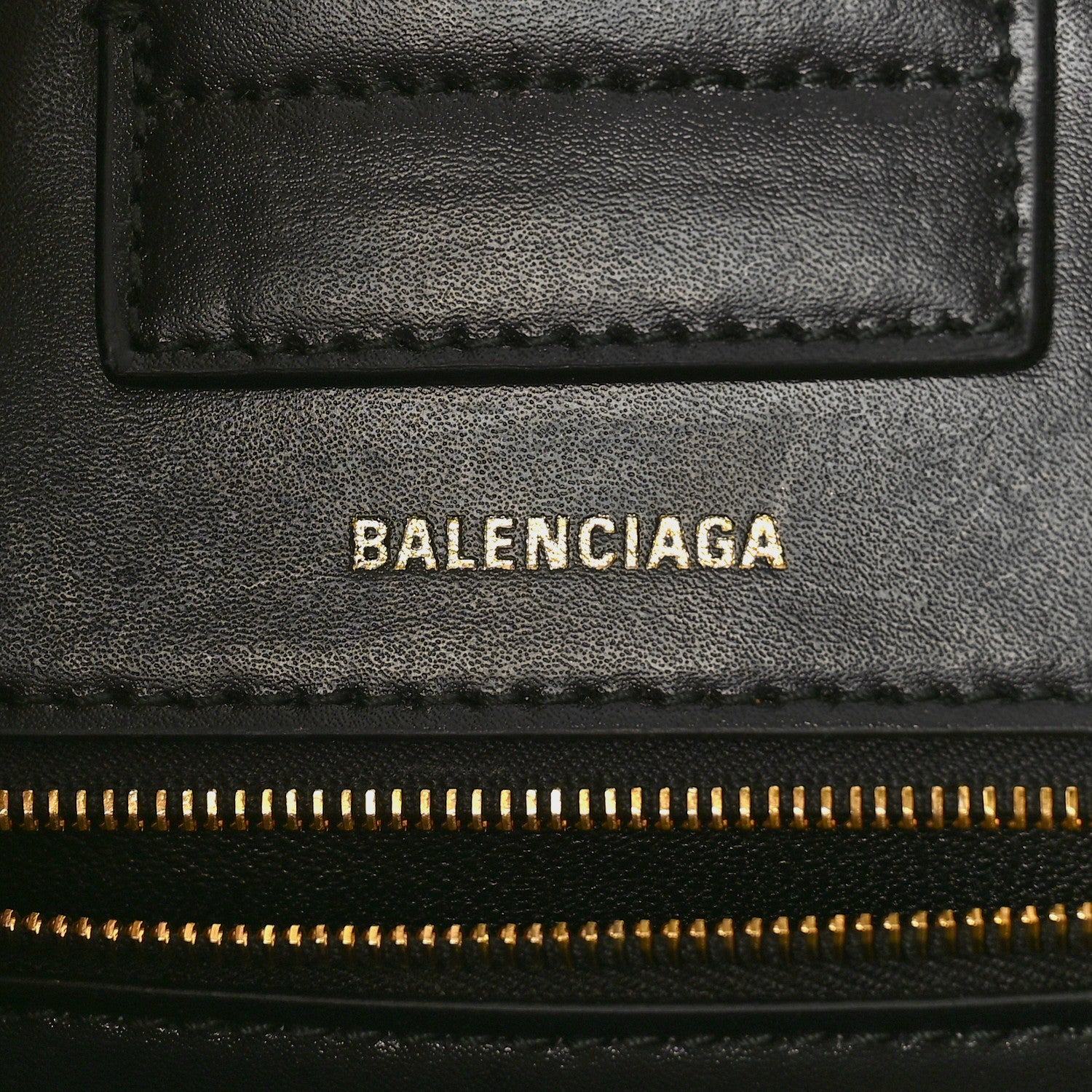 Balenciaga Shiny Box Calfskin Hourglass Tote Black 6 of 10