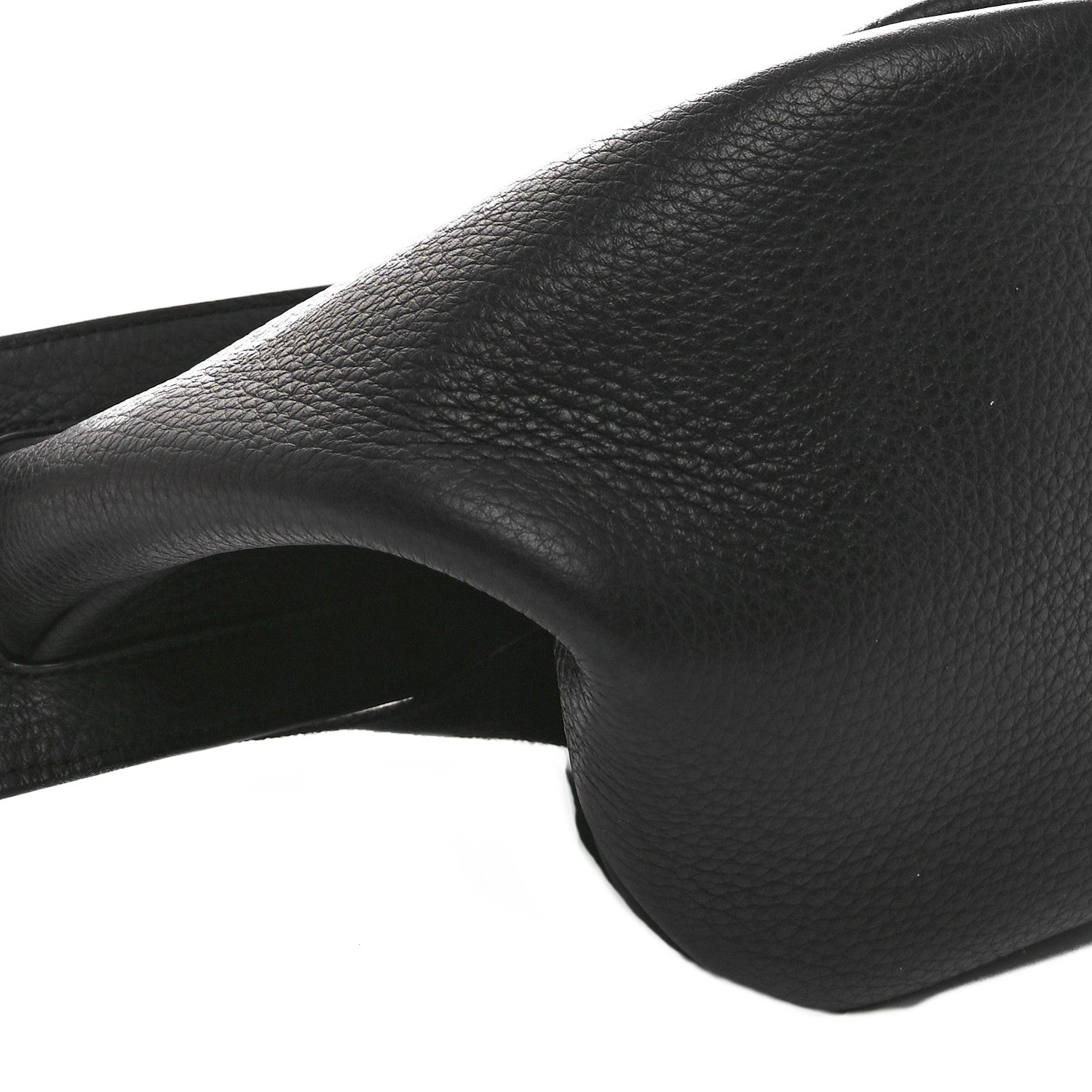 The Row Grained Calfskin Large Slouchy Banana Bag Black 9 of 10