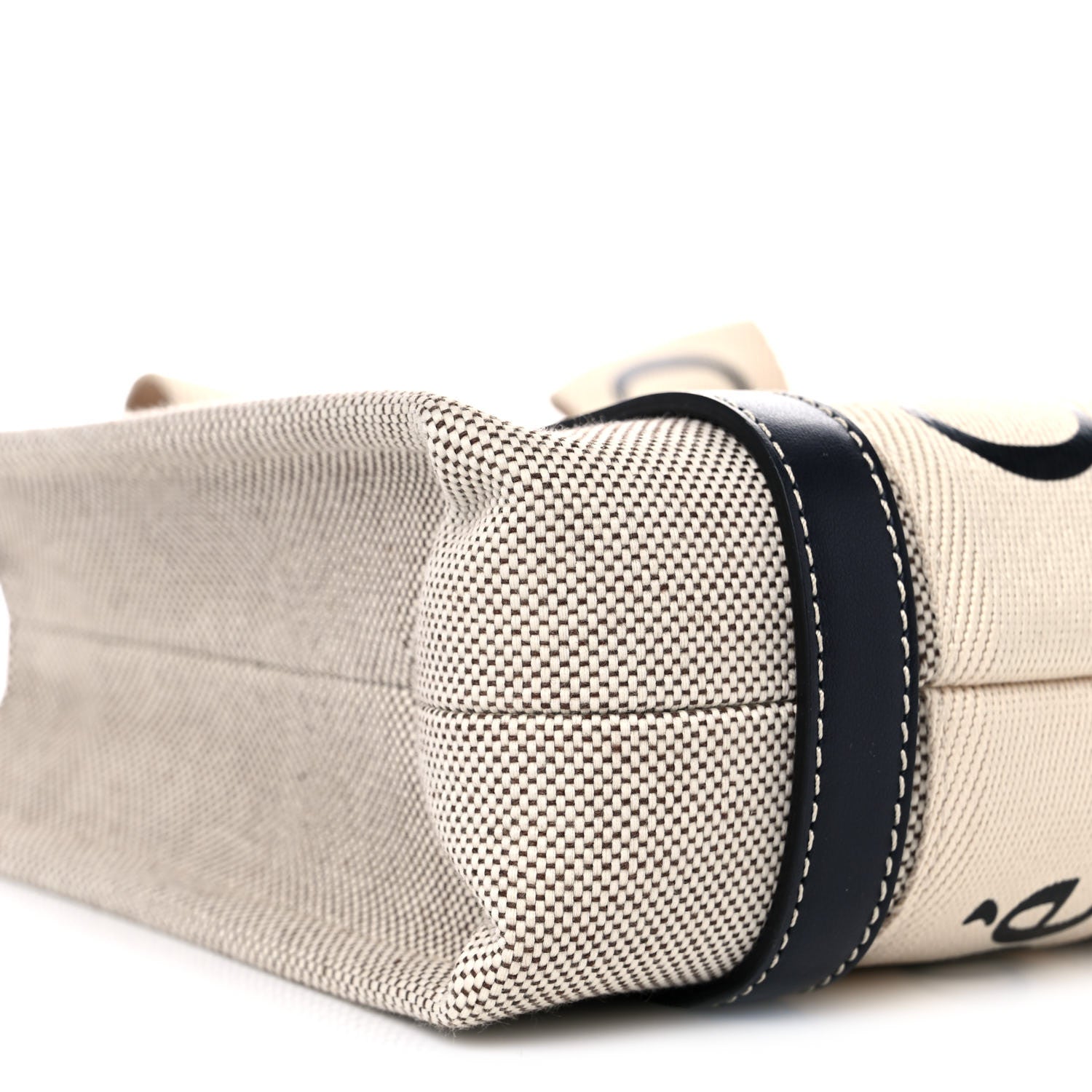 Chloe Cotton Calfskin Small Woody Ribbon Tote White 15 of 25