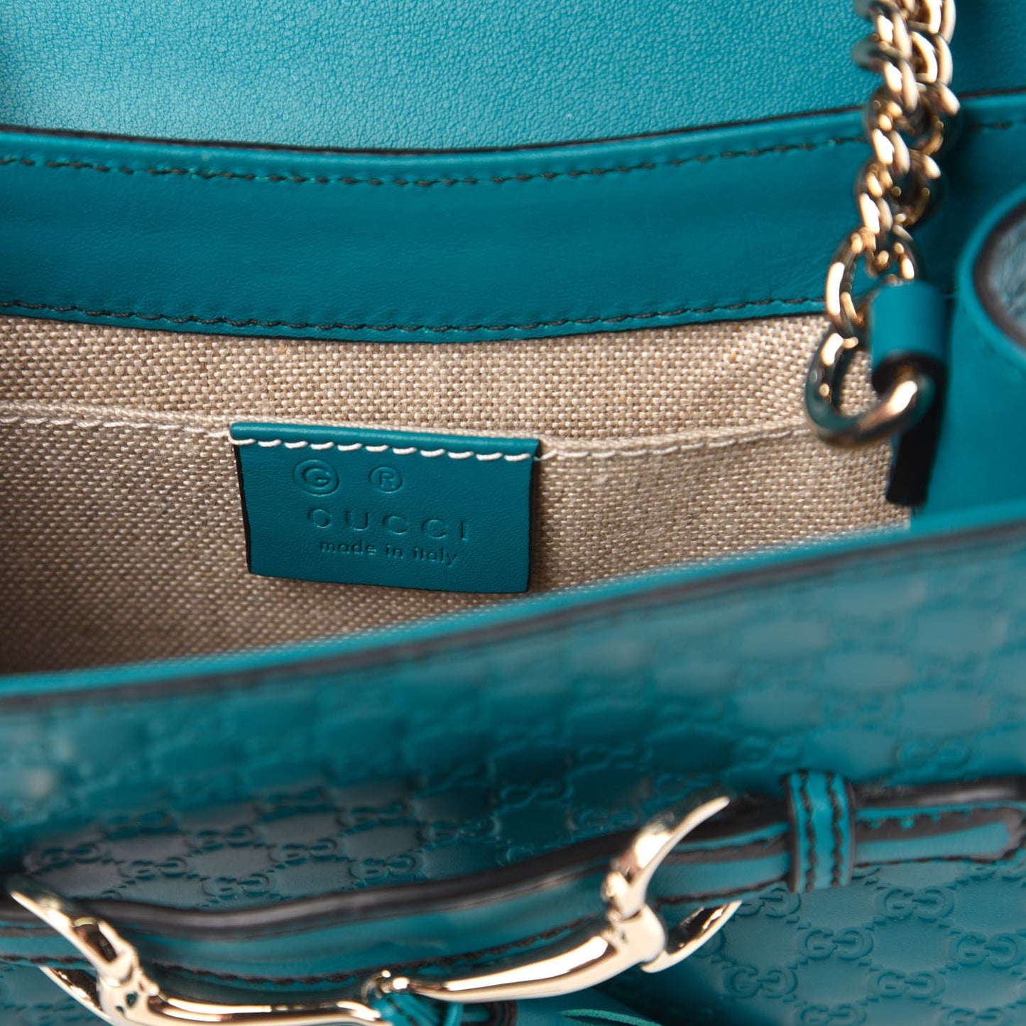 Microguccissima Mini Emily Shoulder Bag Deep Cobalt