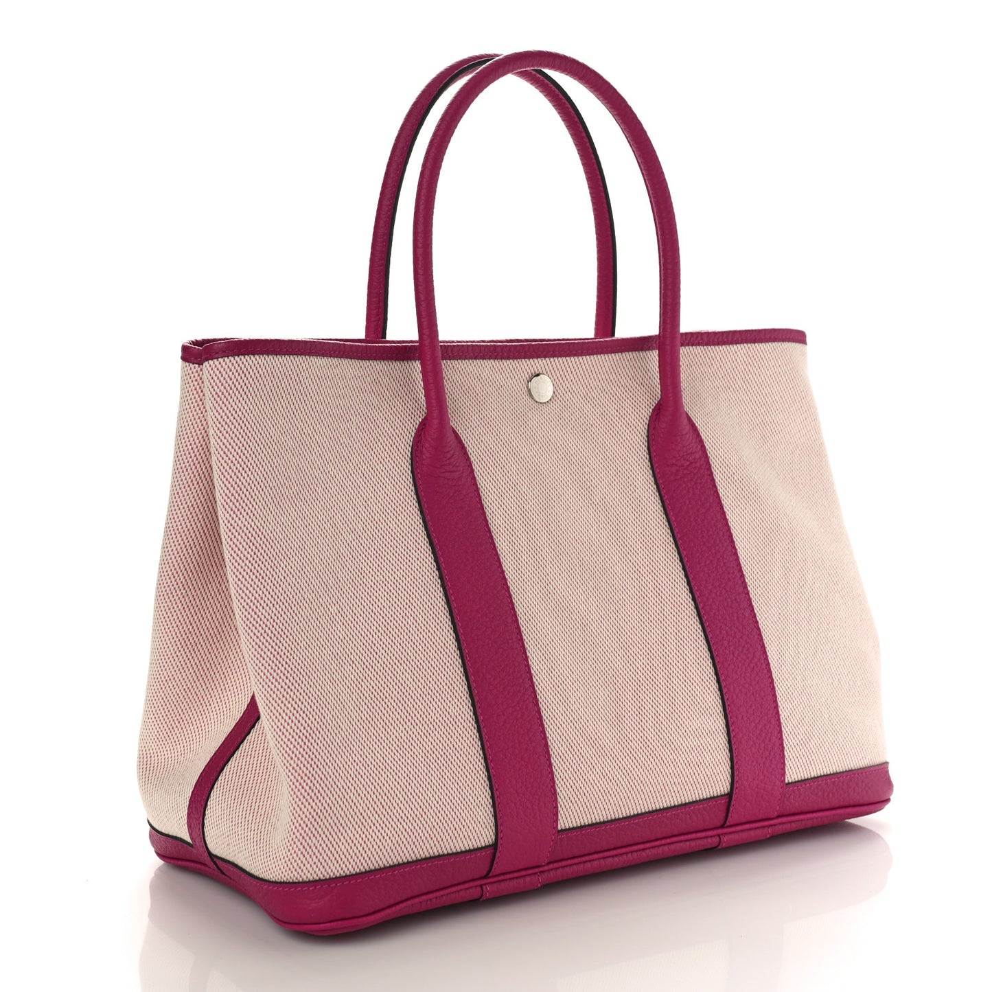Toile Negonda Garden Party Tote 36 MM Ecru Rose Pourpre