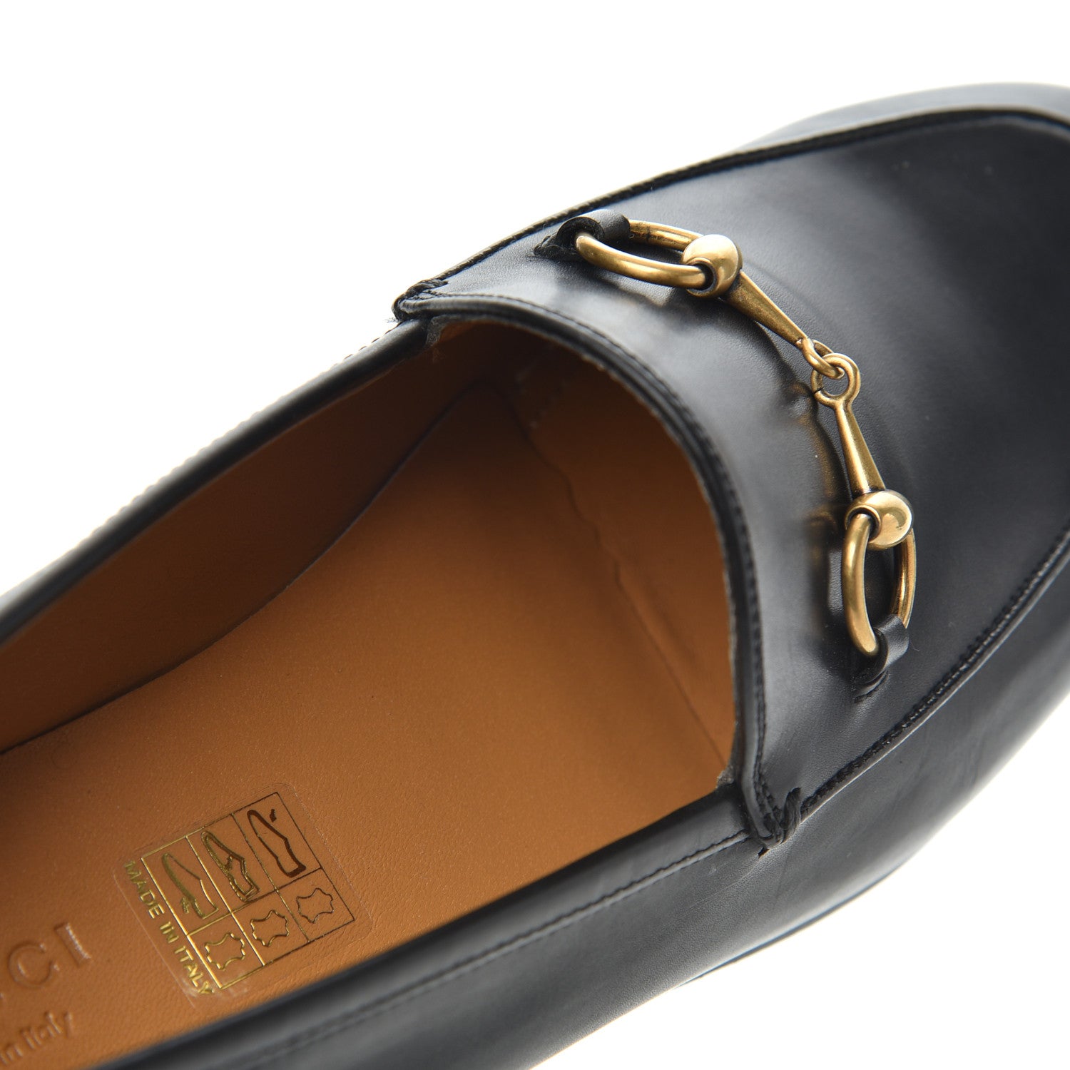 Gucci Calfskin Womens Jordaan Loafers 37.5 Black 14 of 14