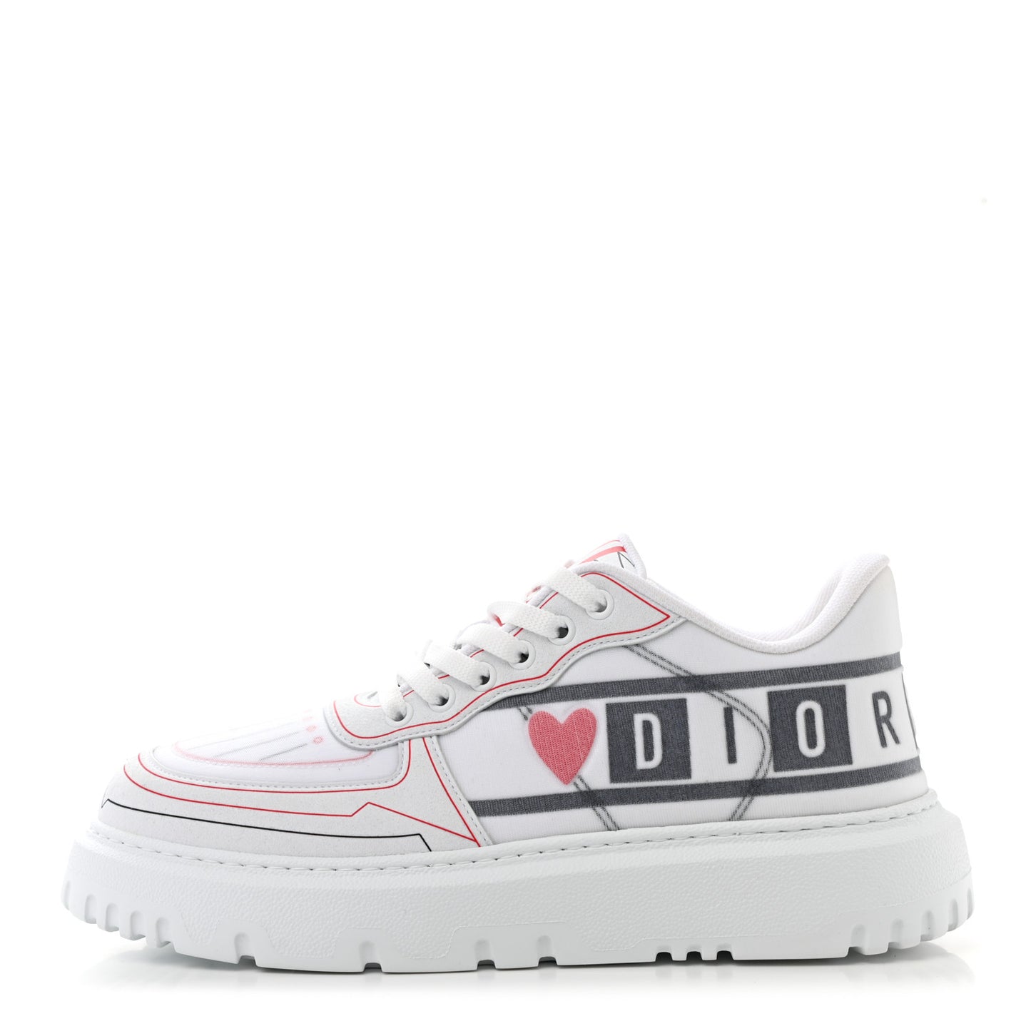 Nylon Mesh Dior Addict D Chess Dioramour Low Top Sneakers 39.5 White Multicolor