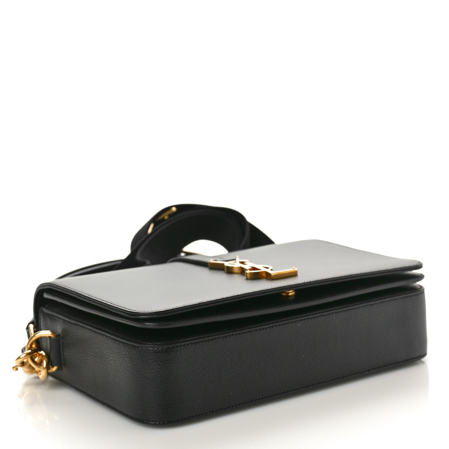 Textured Calfskin Medium Classic Monogram Universite Bag Black