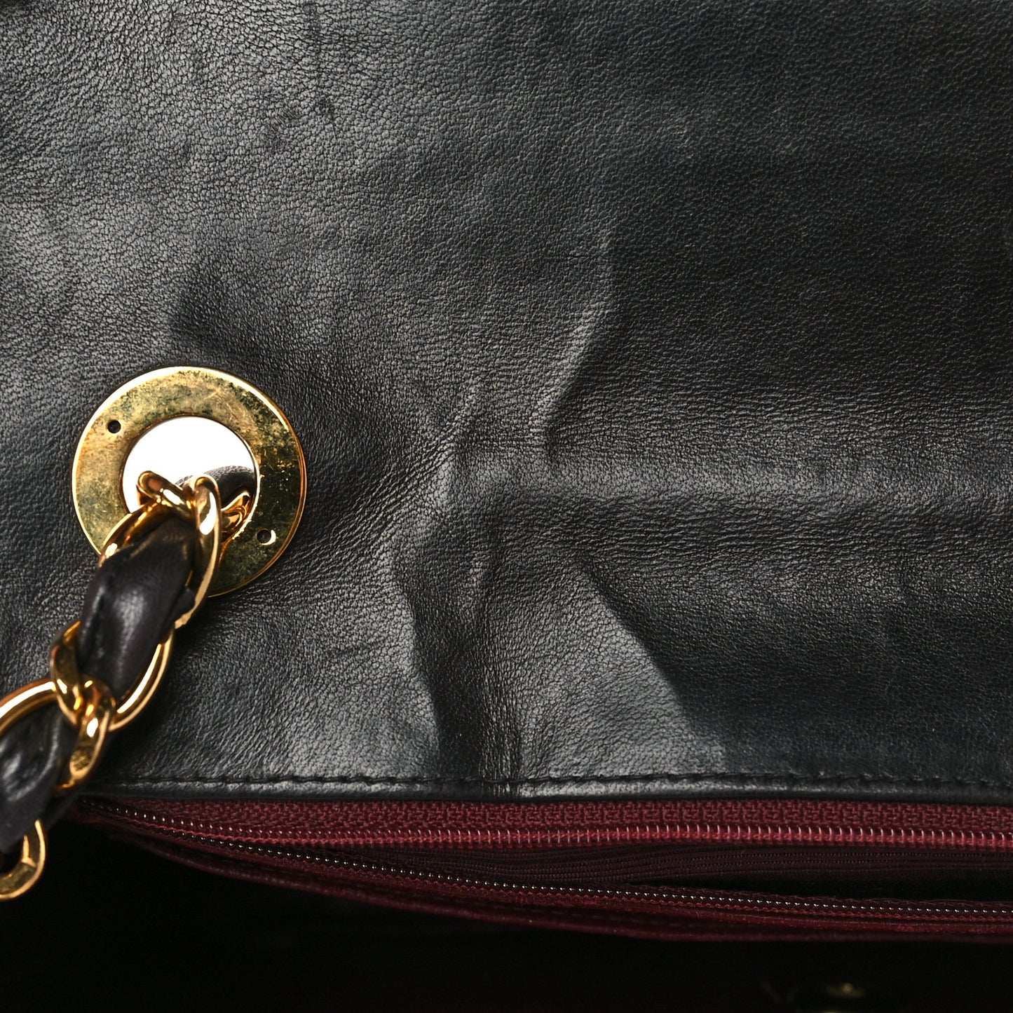 Lambskin Quilted Mini Square Flap Bag Black