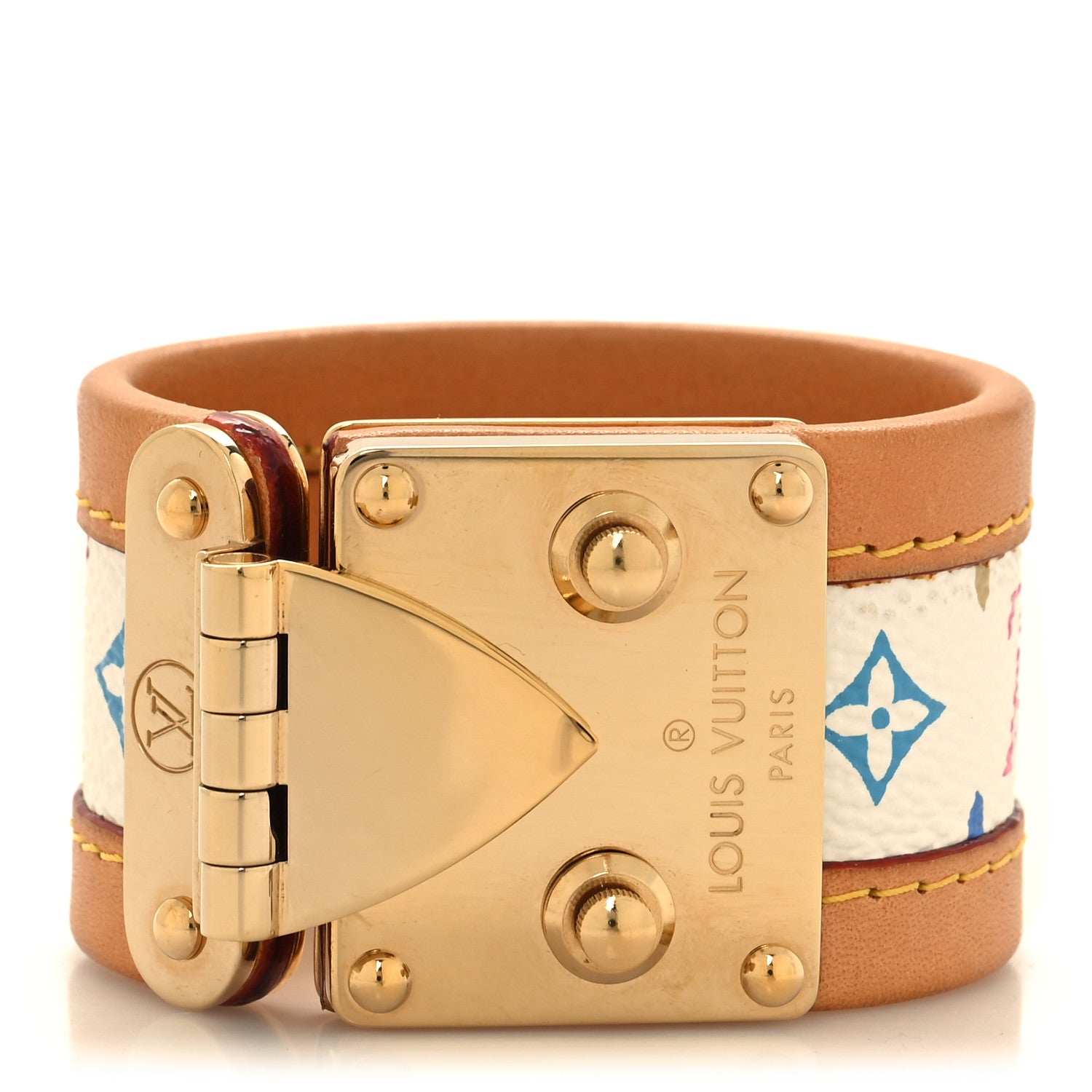 Louis Vuitton Monogram Multicolor S Lock Bracelet White 1 of 4