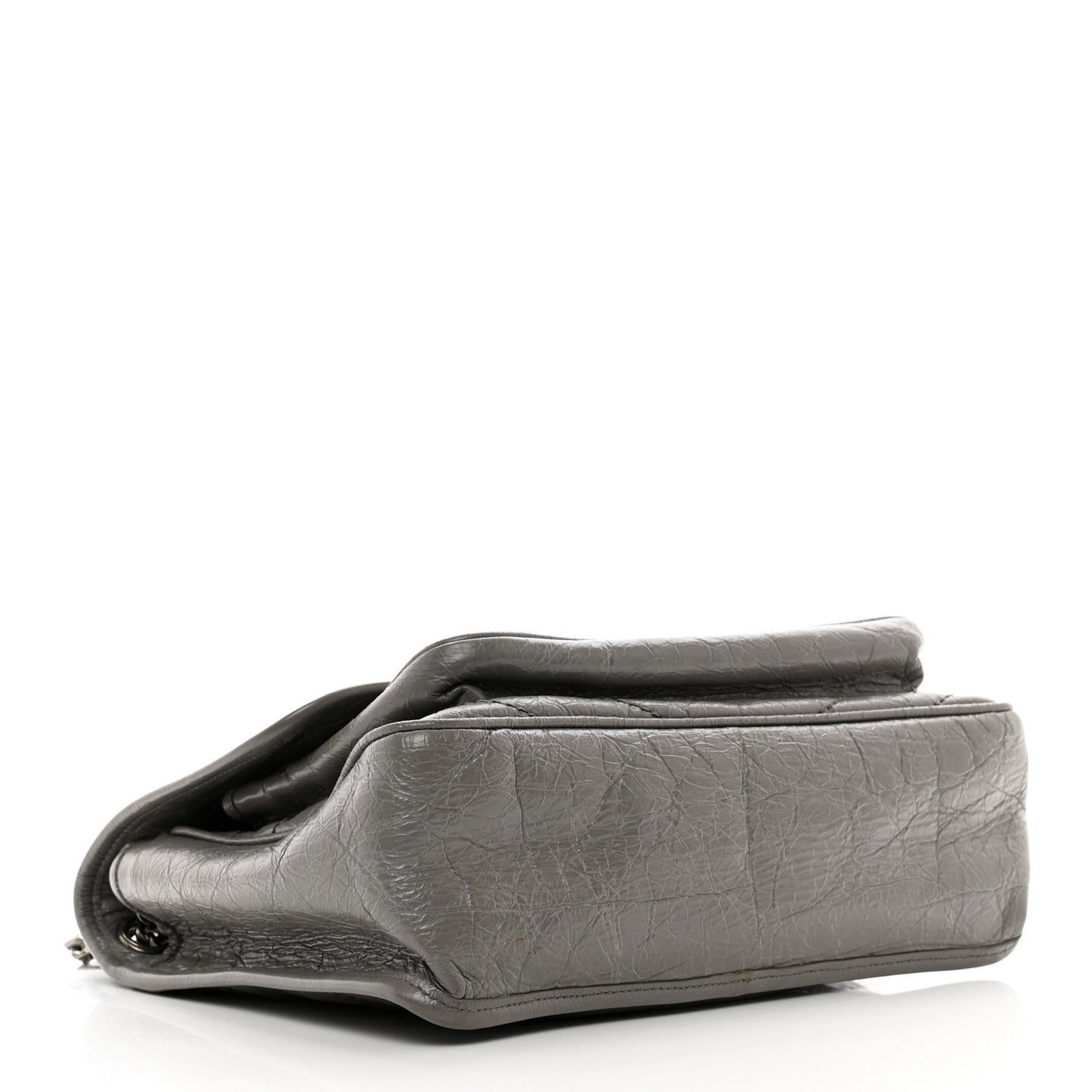 Crinkled Calfskin Matelasse Monogram Medium Niki Chain Satchel Fog