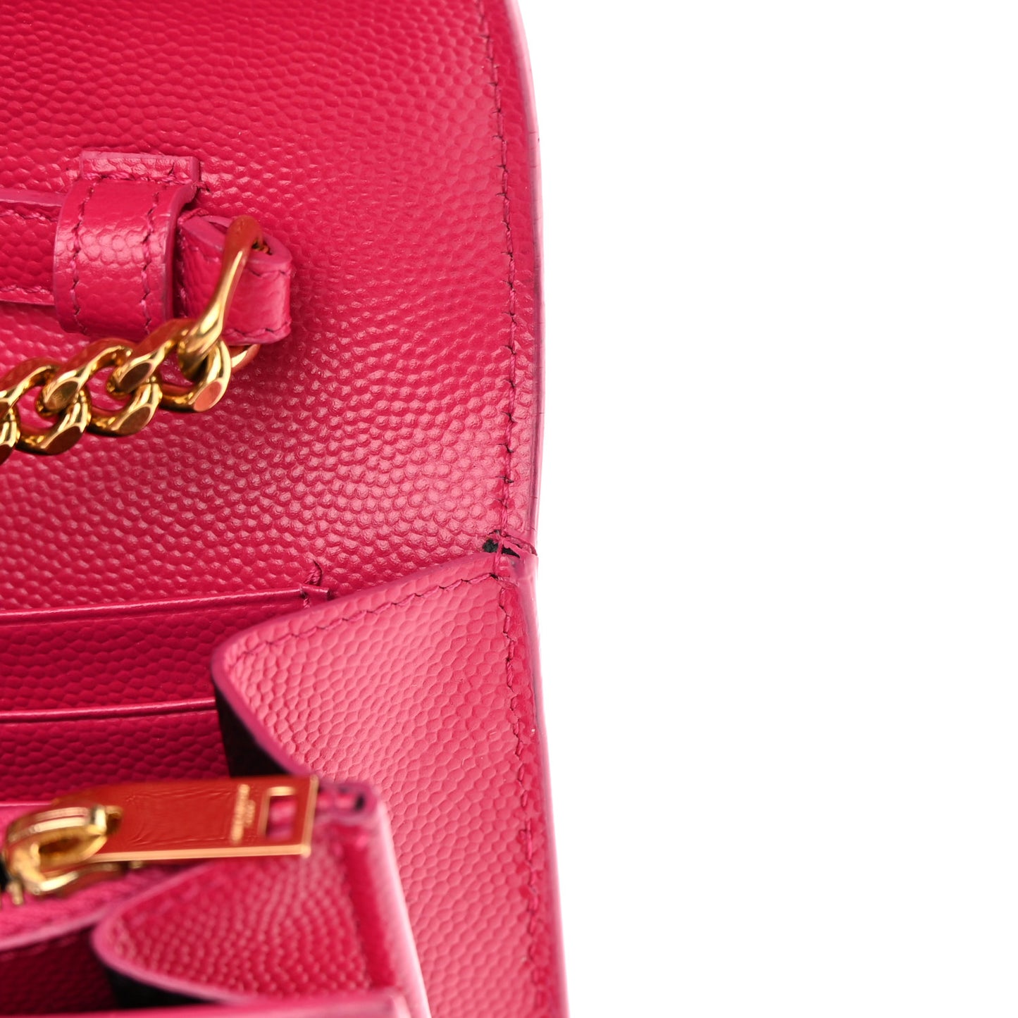 Grain De Poudre Monogram Chain Wallet Bubblegum
