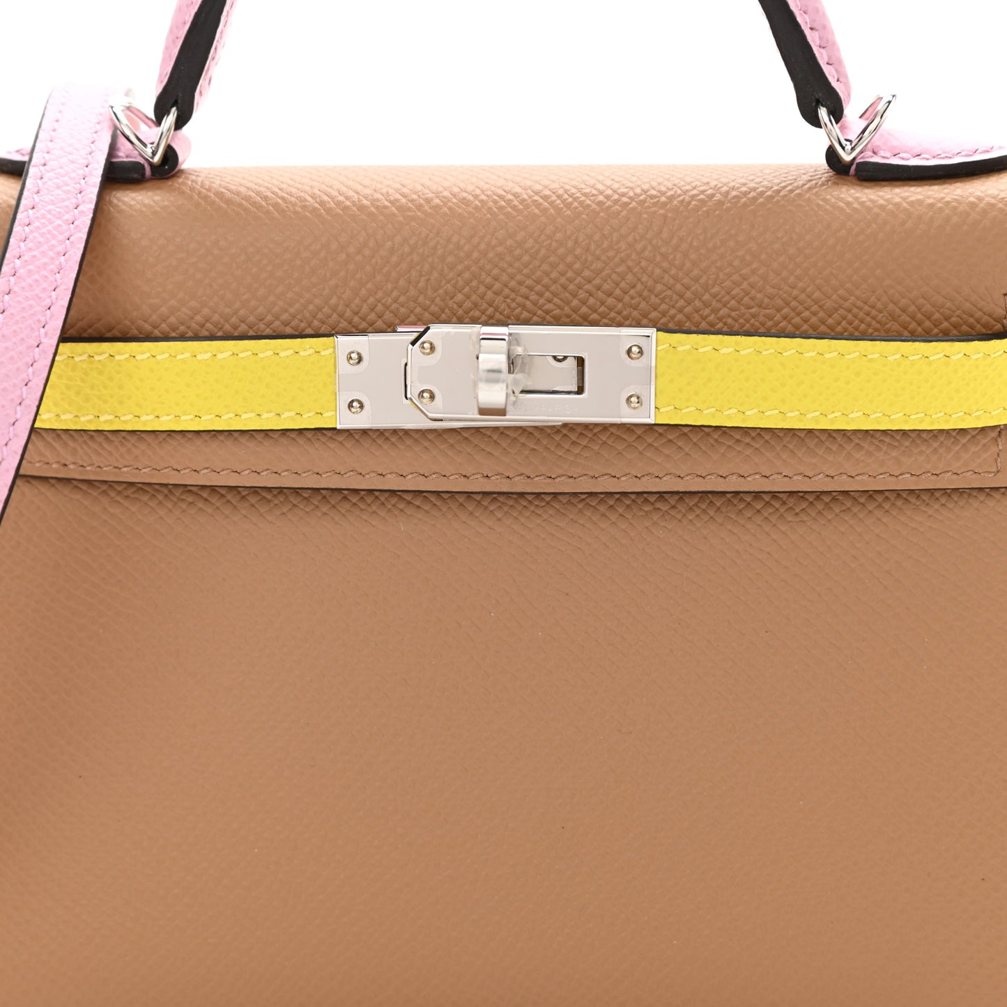 Epsom Mini Kelly Sellier 20 Chai Mauve Sylvestre Lime