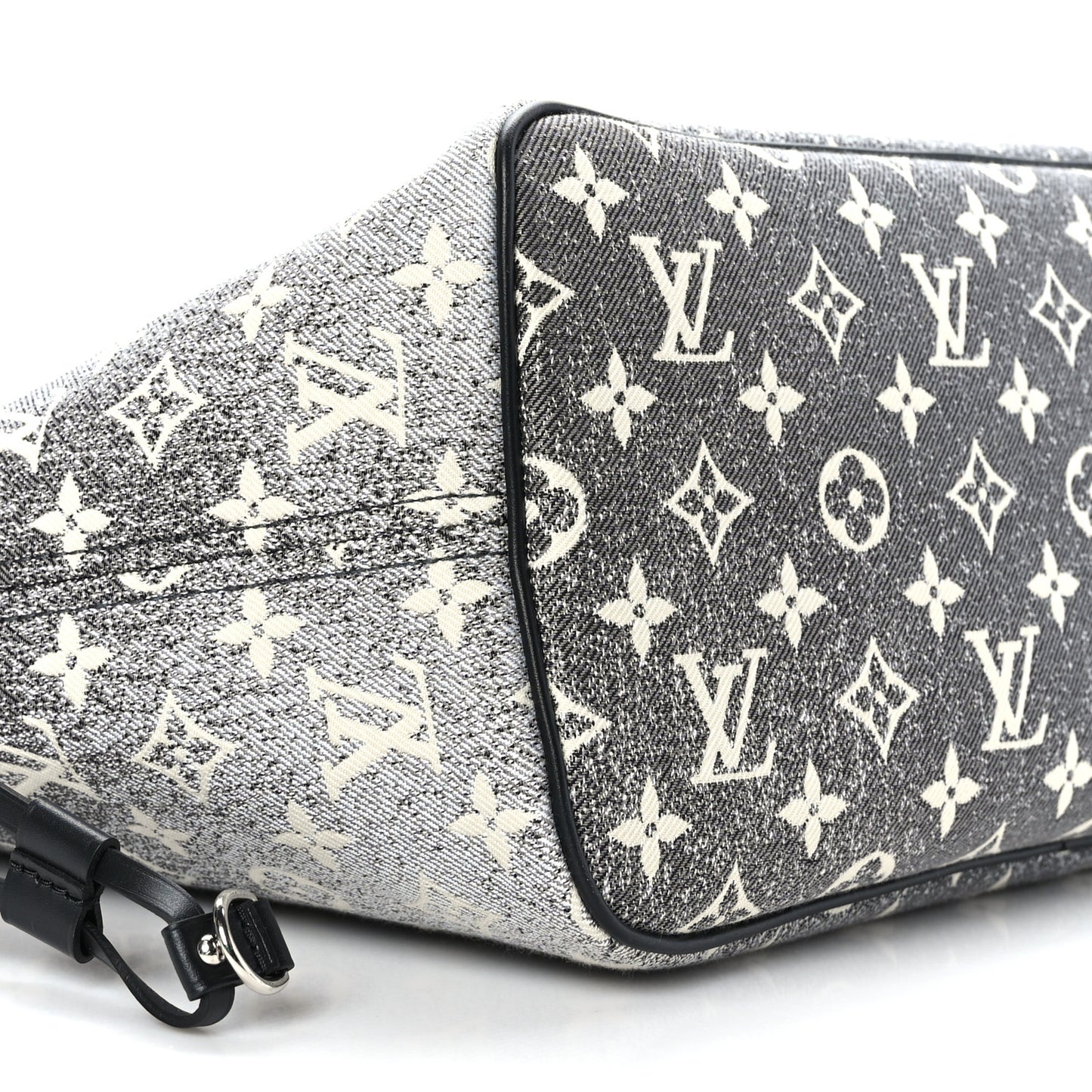 Denim Monogram Jacquard Neverfull MM Grey