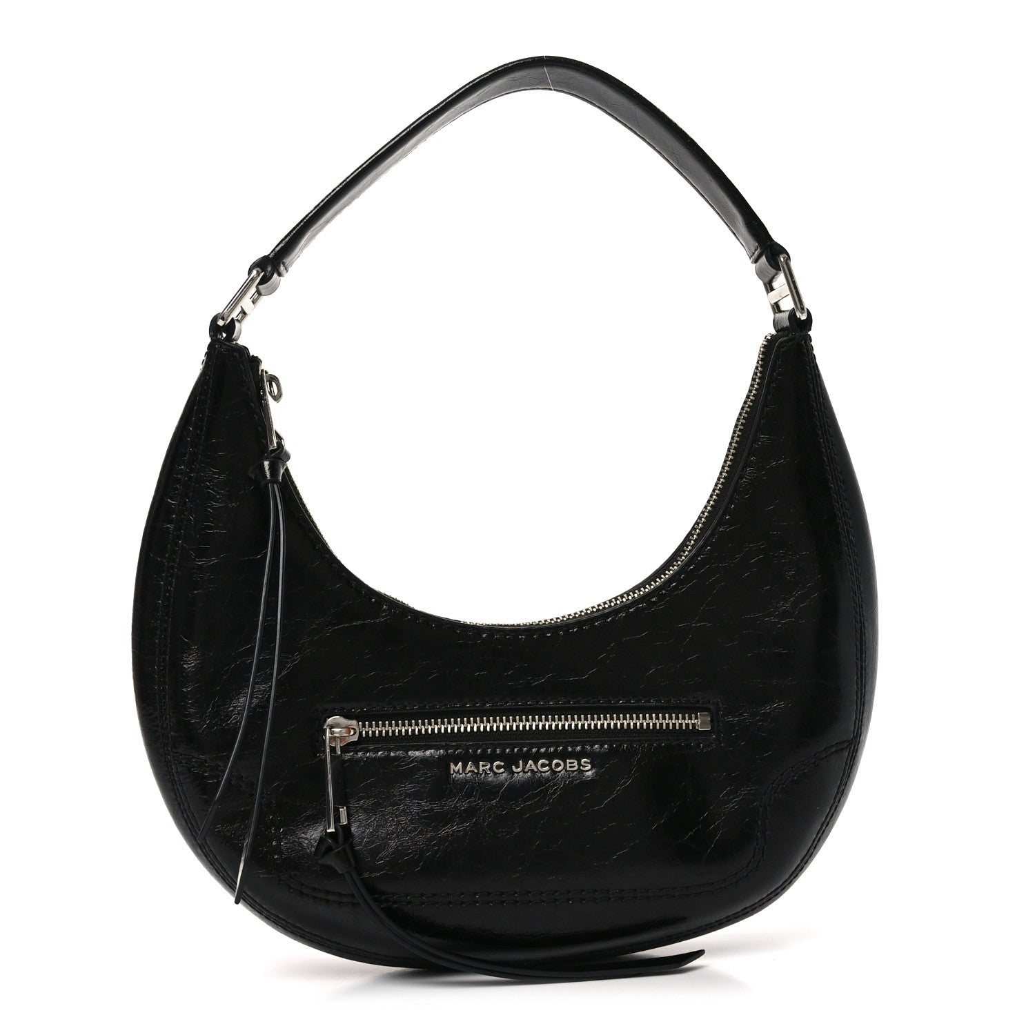 Marc Jacobs Crinkled Calfskin Crusier Crescent Bag Black 1846941