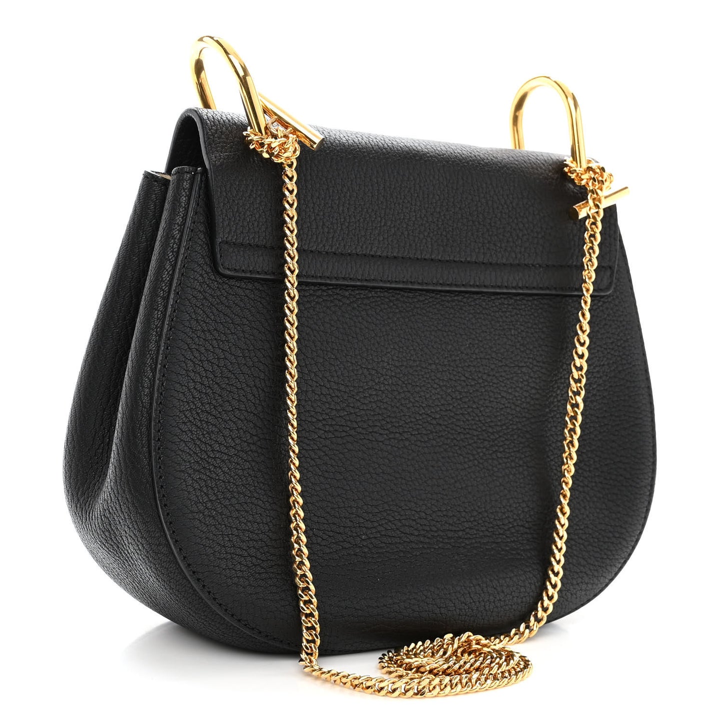 Grained Lambskin Drew Shoulder Bag Black