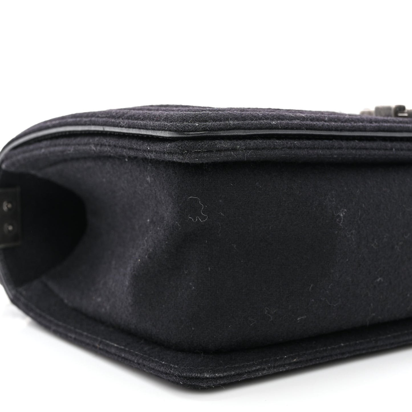 Wool Lambskin Embroidered Mosaic Medium Boy Flap Black