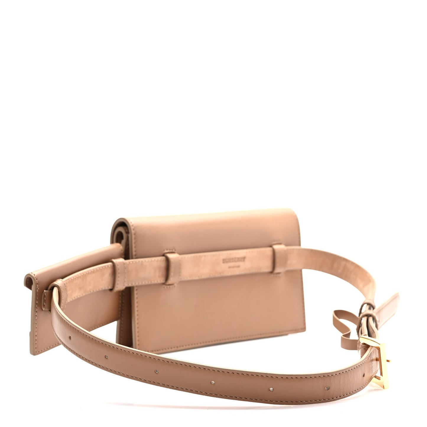 Smooth Calfskin Quilted Check TB Envelope Belt Bag Tan