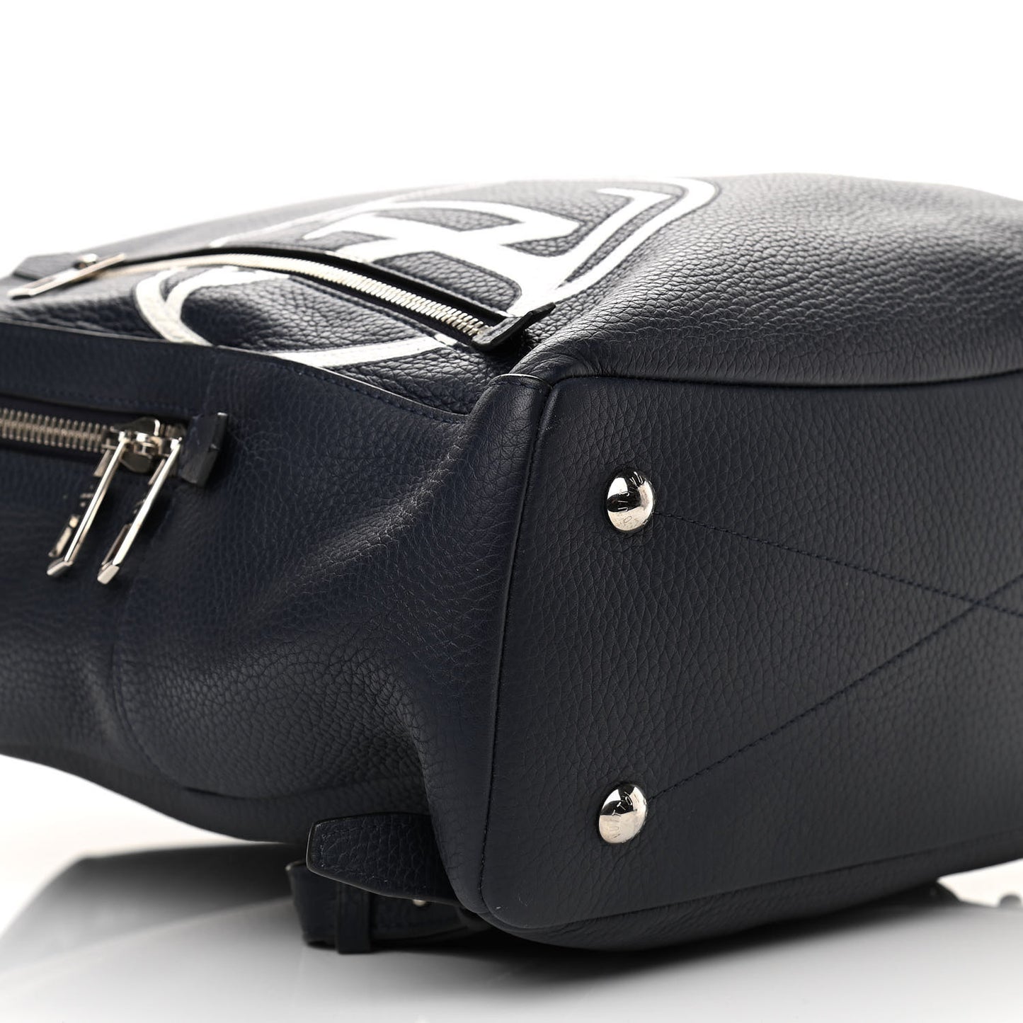 Taurillon Armand Initials Backpack Navy