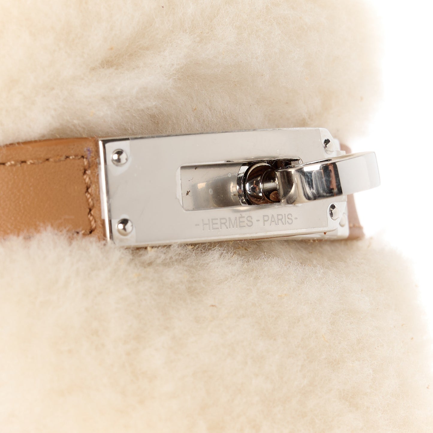 Calfskin Shearling Icone Loafers 37 Naturel