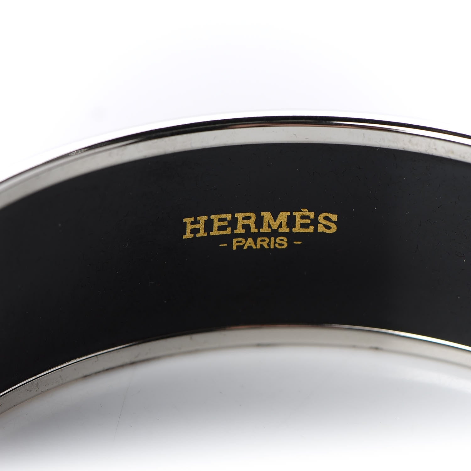 Hermes Enamel Wide Printed Sellier Bracelet 65 Rose Dahlia 5 of 6