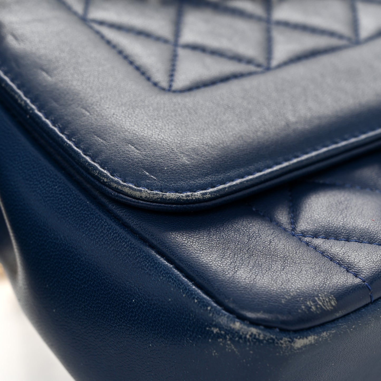 Lambskin Quilted Large Chic With Me Flap Navy