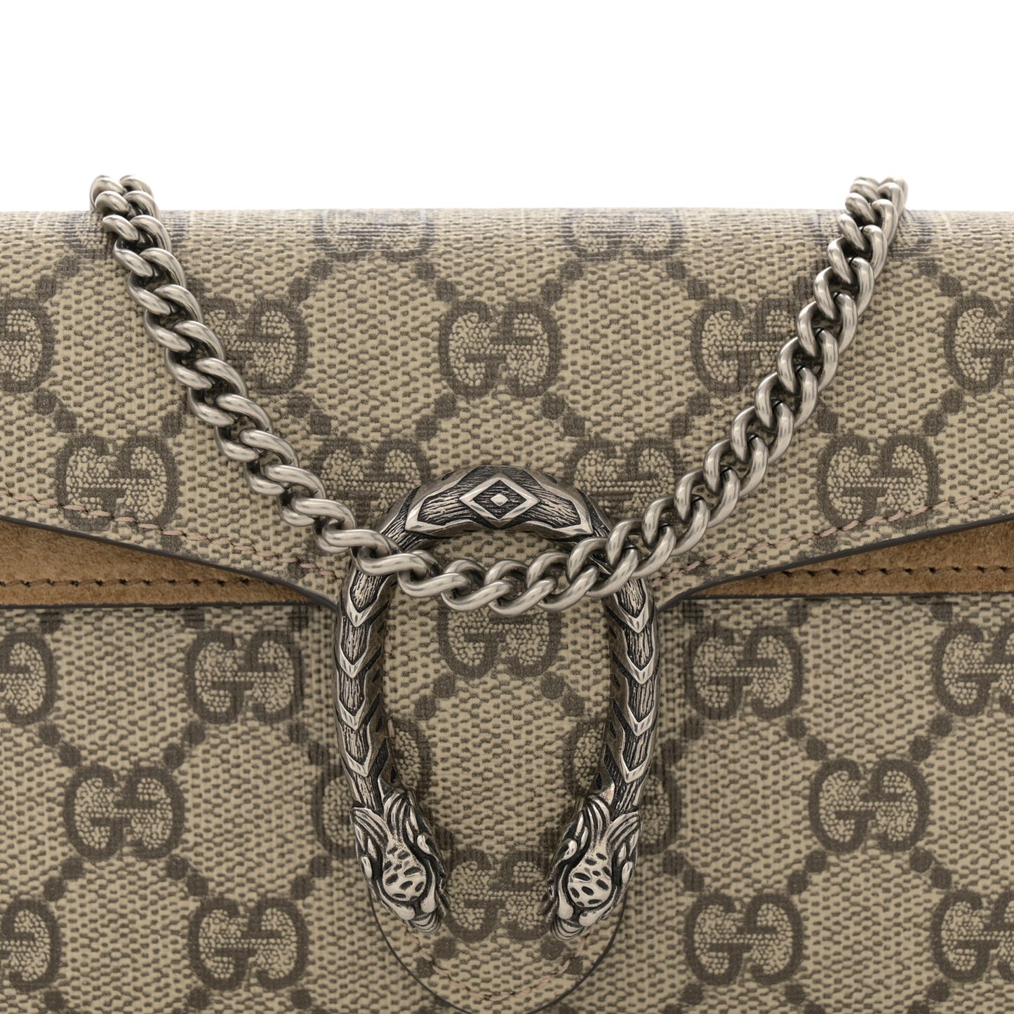 GG Supreme Monogram Super Mini Dionysus Shoulder Bag Taupe