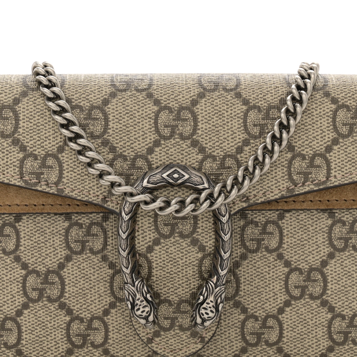Gucci GG Supreme Monogram Super Mini Dionysus Shoulder Bag Taupe 7 of 10