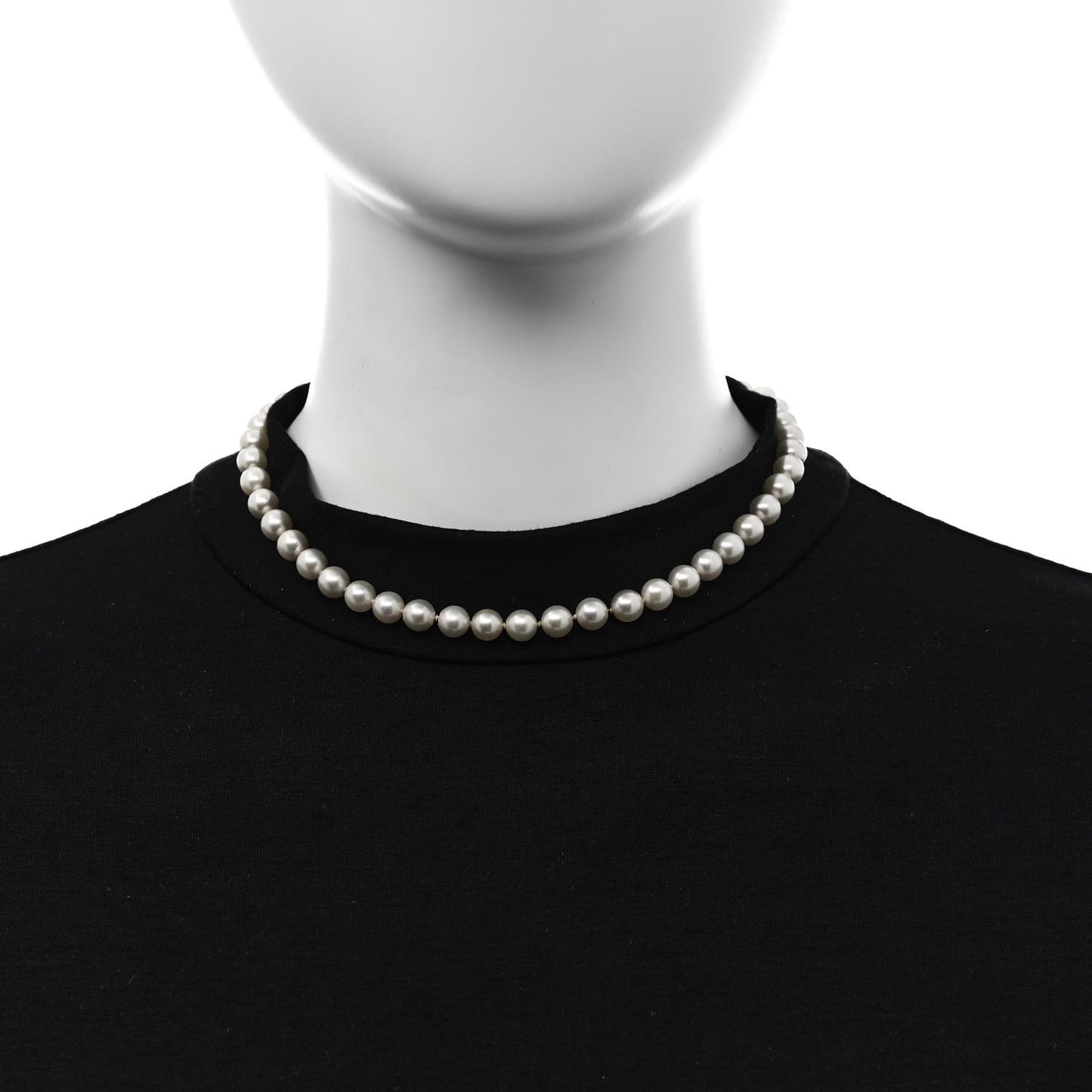 18K Yellow Gold Akoya Cultured Pearl 7-7.5mm Strand Necklace 14"