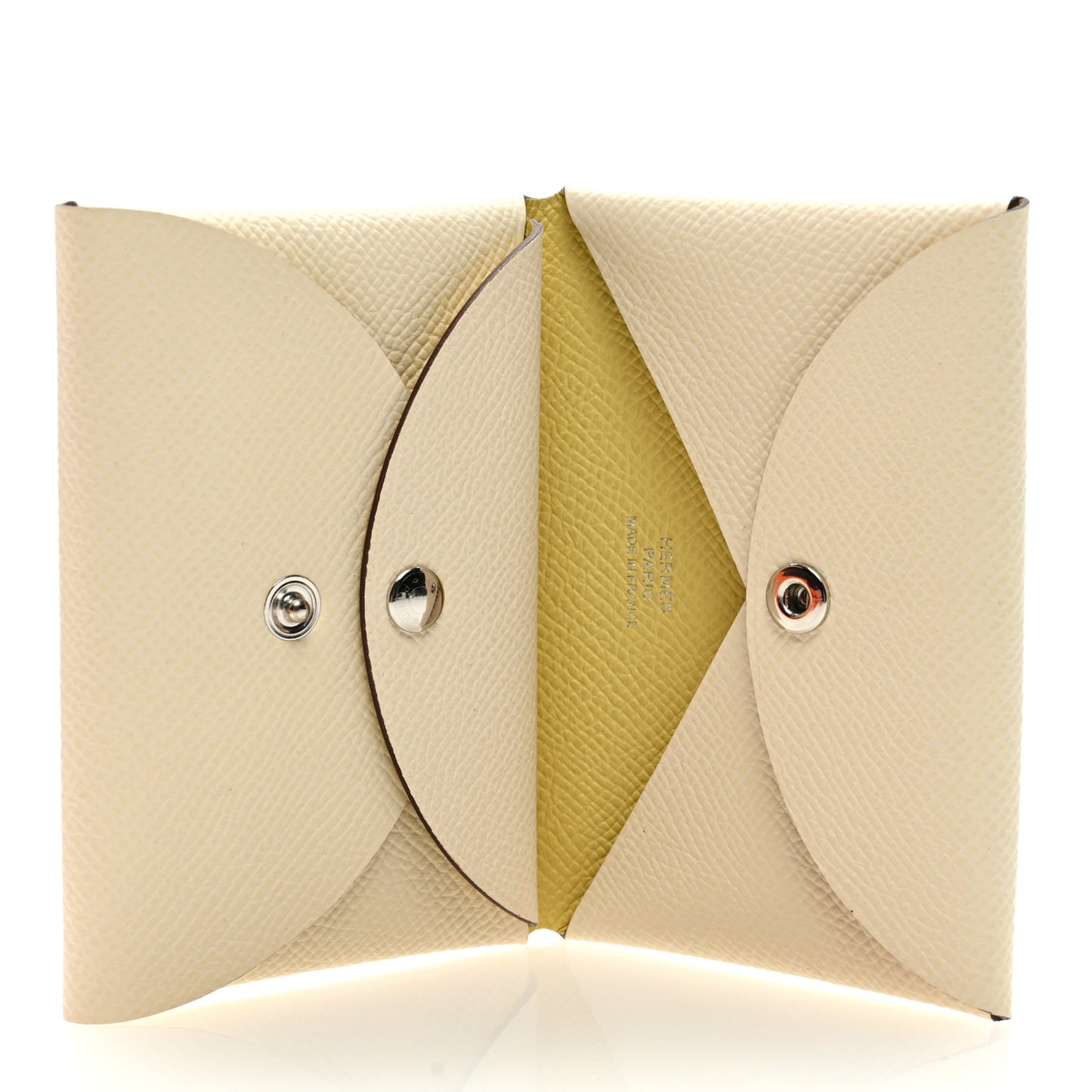 Epsom Verso Calvi Duo Card Case Nata Jaune Poussin