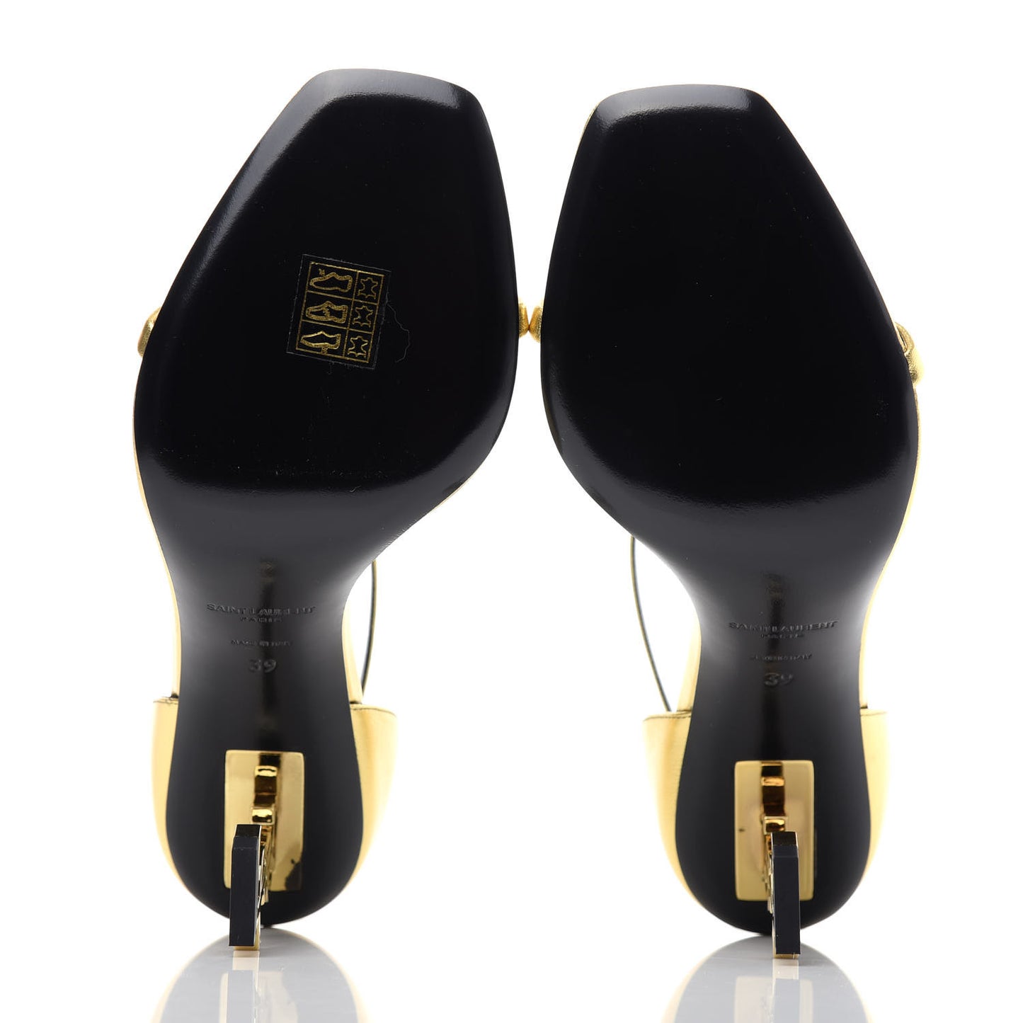 Calfskin Opyum Sandals 39 Oro