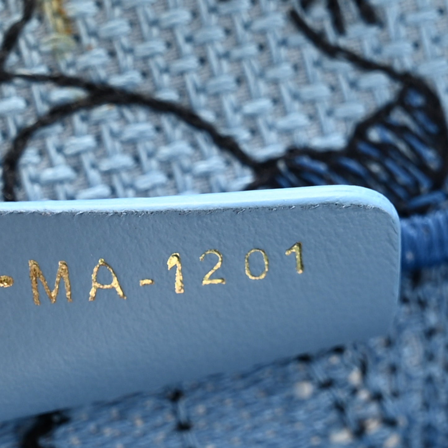 Canvas Embroidered Large Around The World Book Tote Light Blue