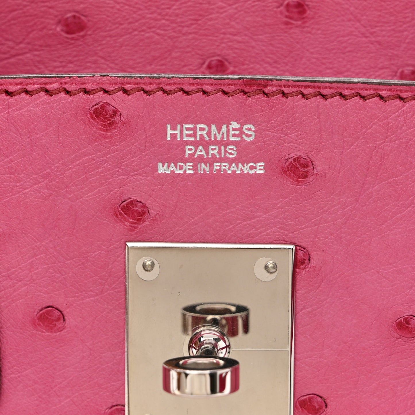 Ostrich Birkin 30 Fuchsia