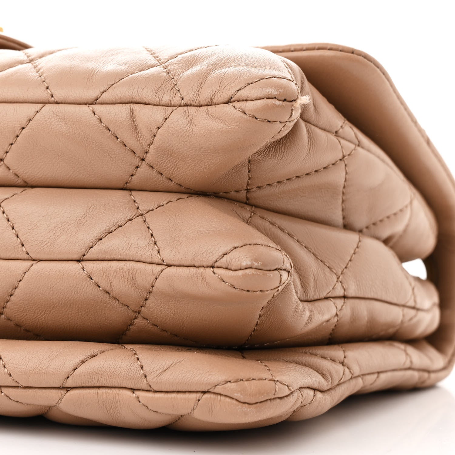 Chanel Lambskin Quilted Medium Pillow Crush Flap Beige 10 of 11