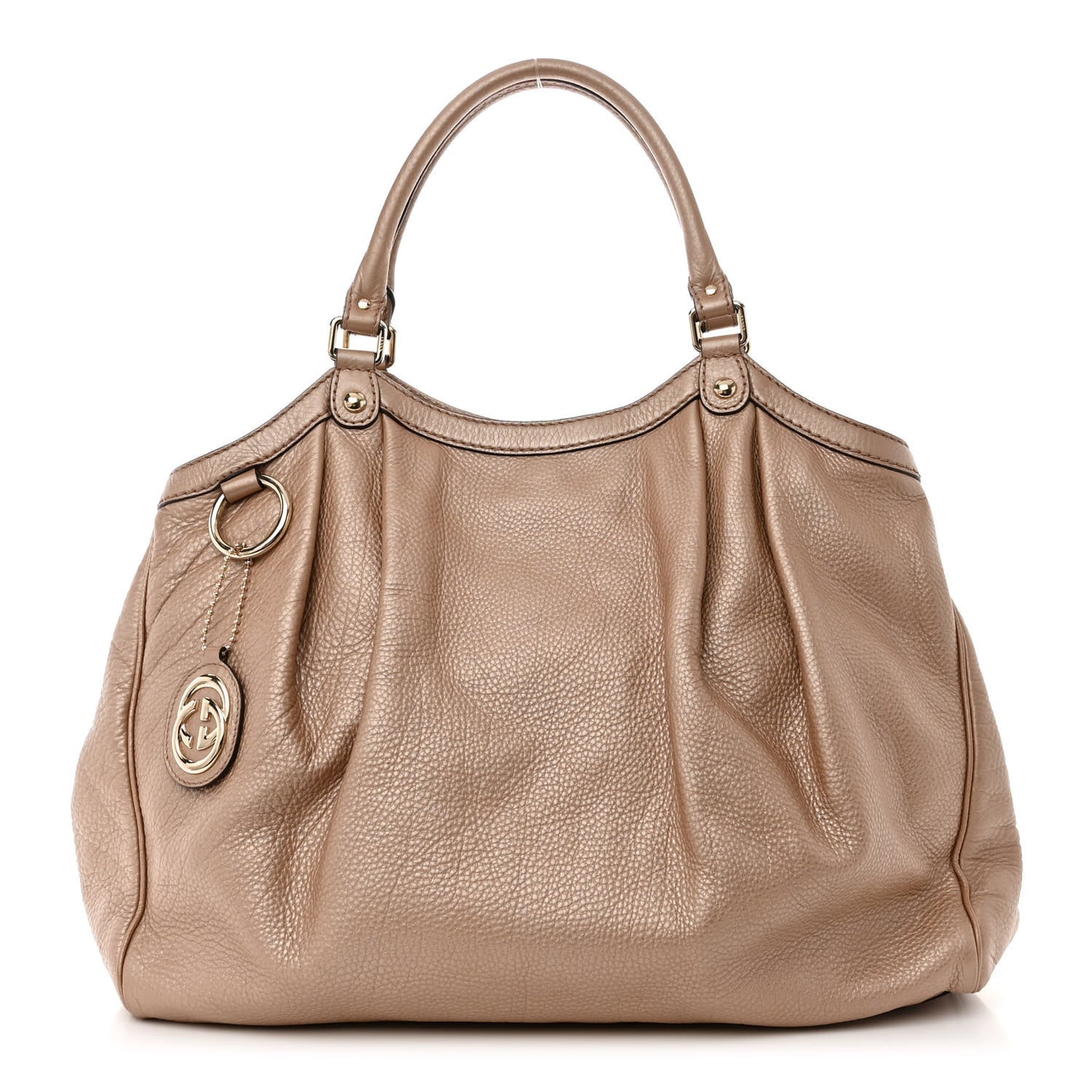 Metallic Cellarius Calfskin Large Sukey Tote Winter Rose