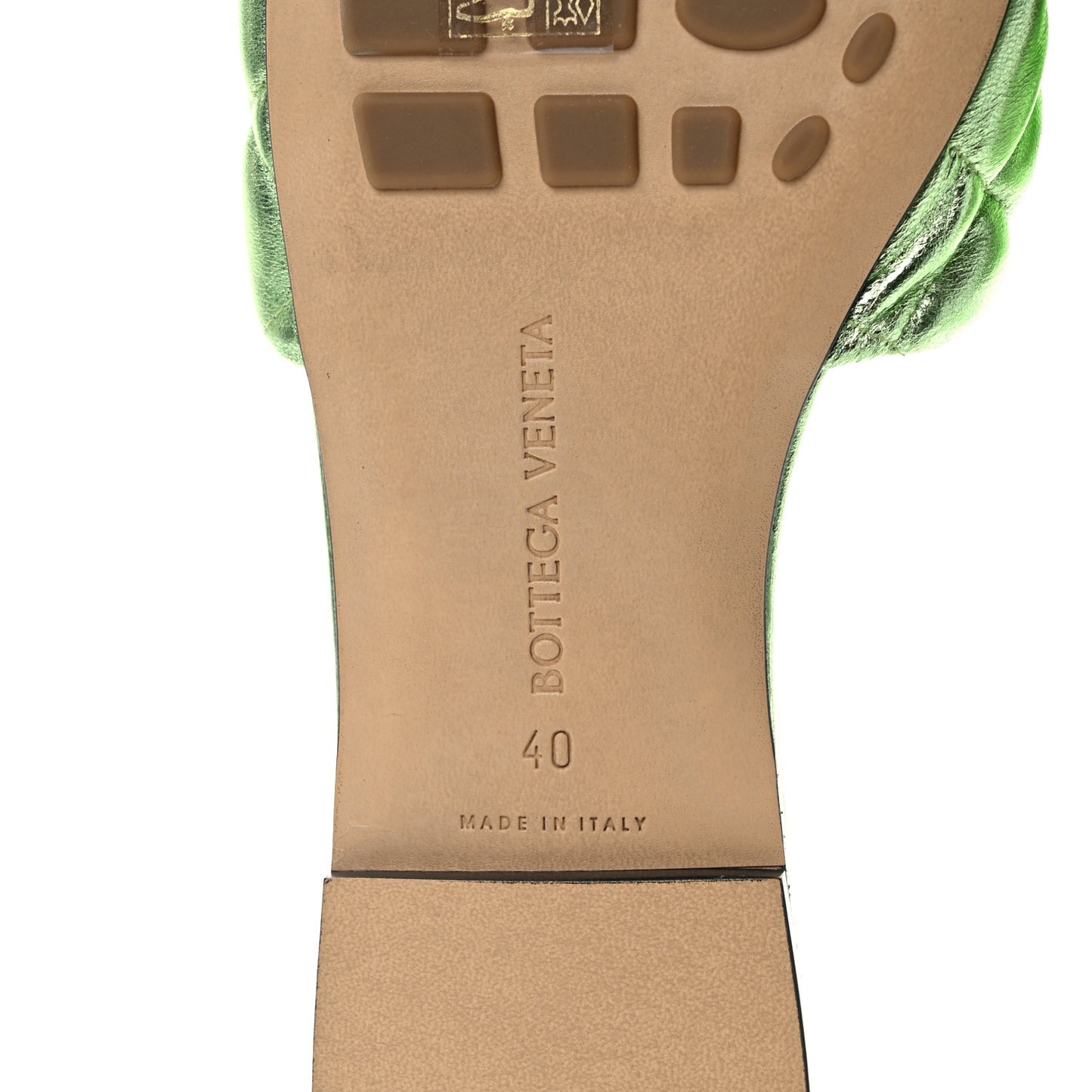 Reflection Matelasse Padded Flat Sandals 40 Pistachio