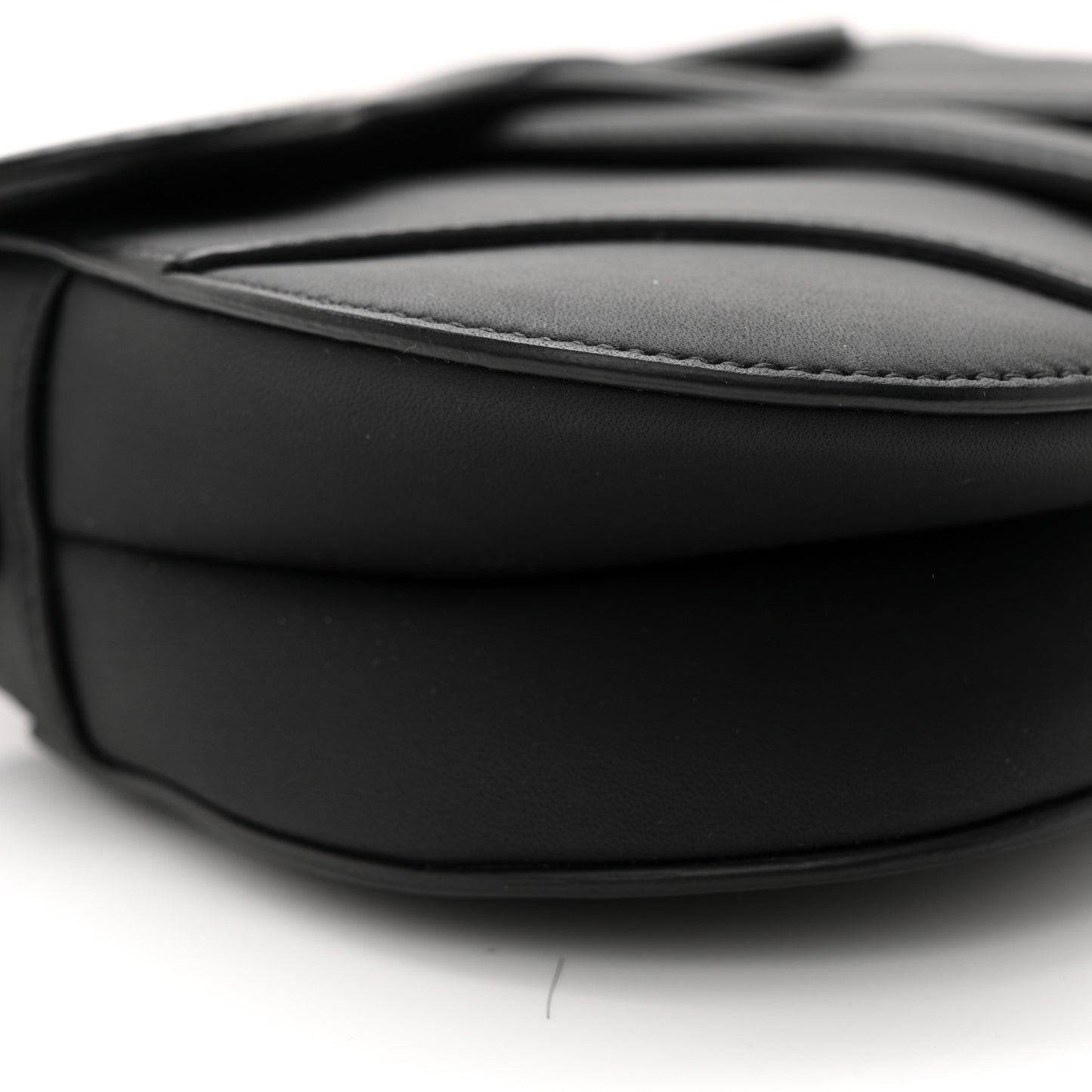 Ultra Matte Calfskin Mini Saddle Bag Black