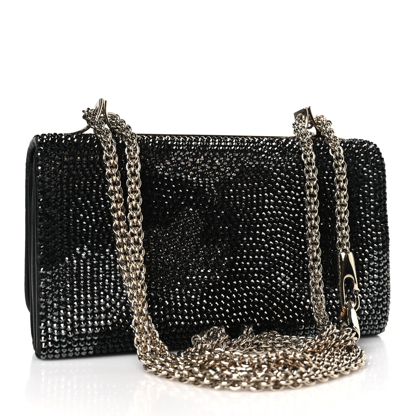 Nappa Crystal Mini Va Va Voom Shoulder Bag Black