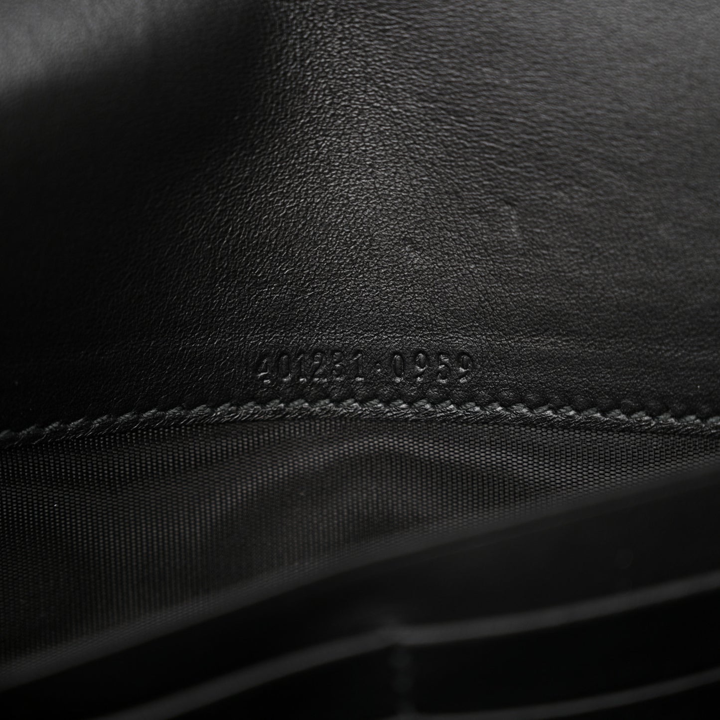 Velvet GG Monogram Mini Dionysus Chain Wallet Black