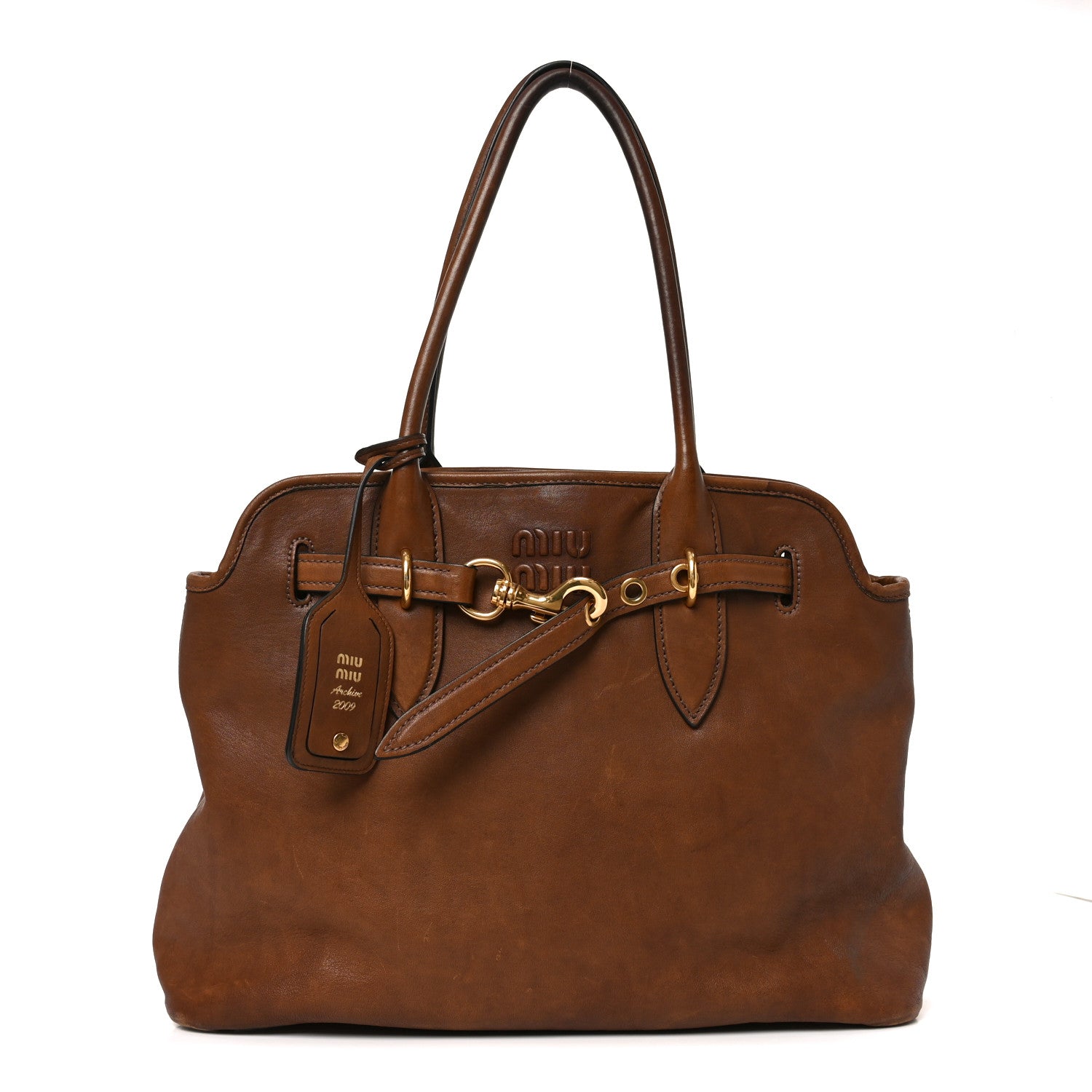 Miu Miu Nappa Aviator Medium Aventure Bag Rovere 1876008