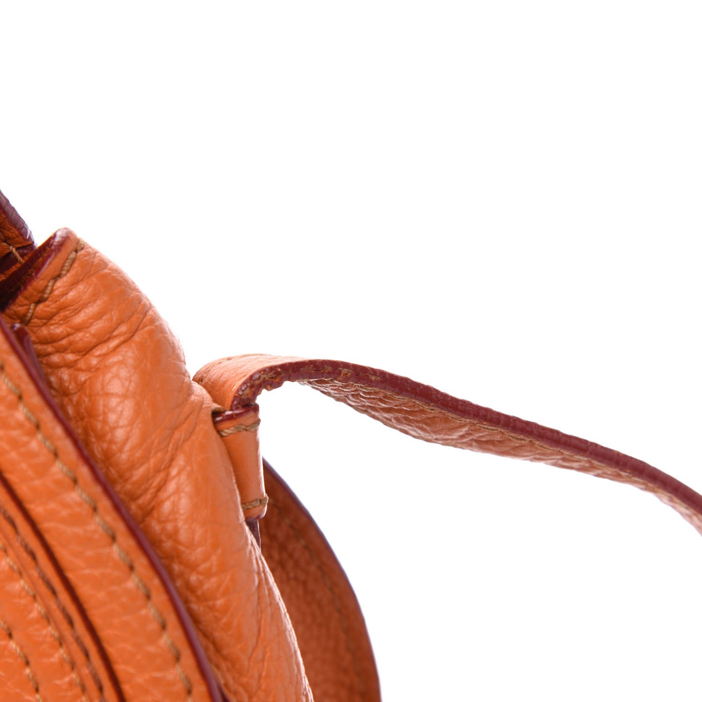 Calfskin Mini Marcie Round Crossbody Bag Orange
