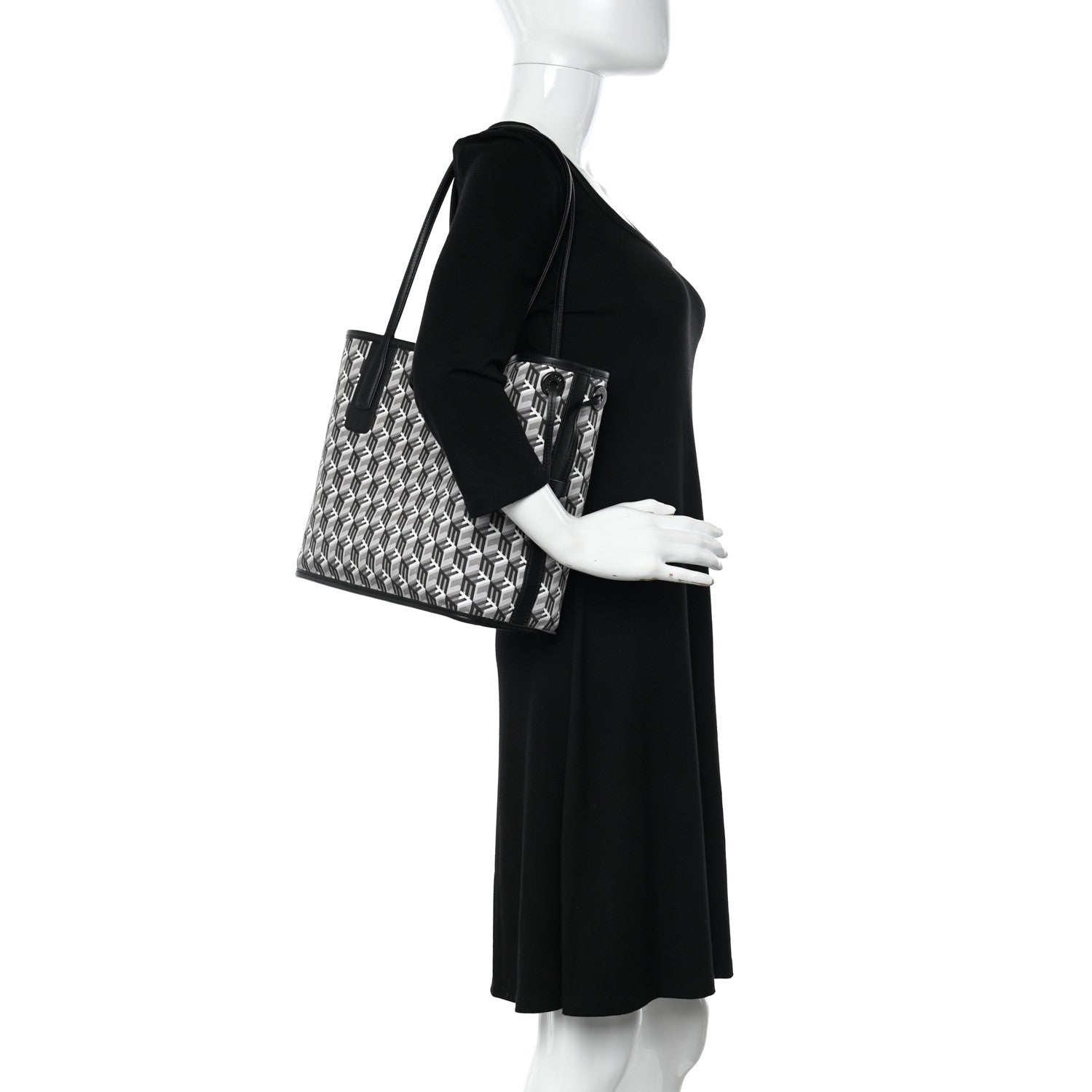 MCM Visetos Small Liz Reversible Shopper Tote Black 2 of 19