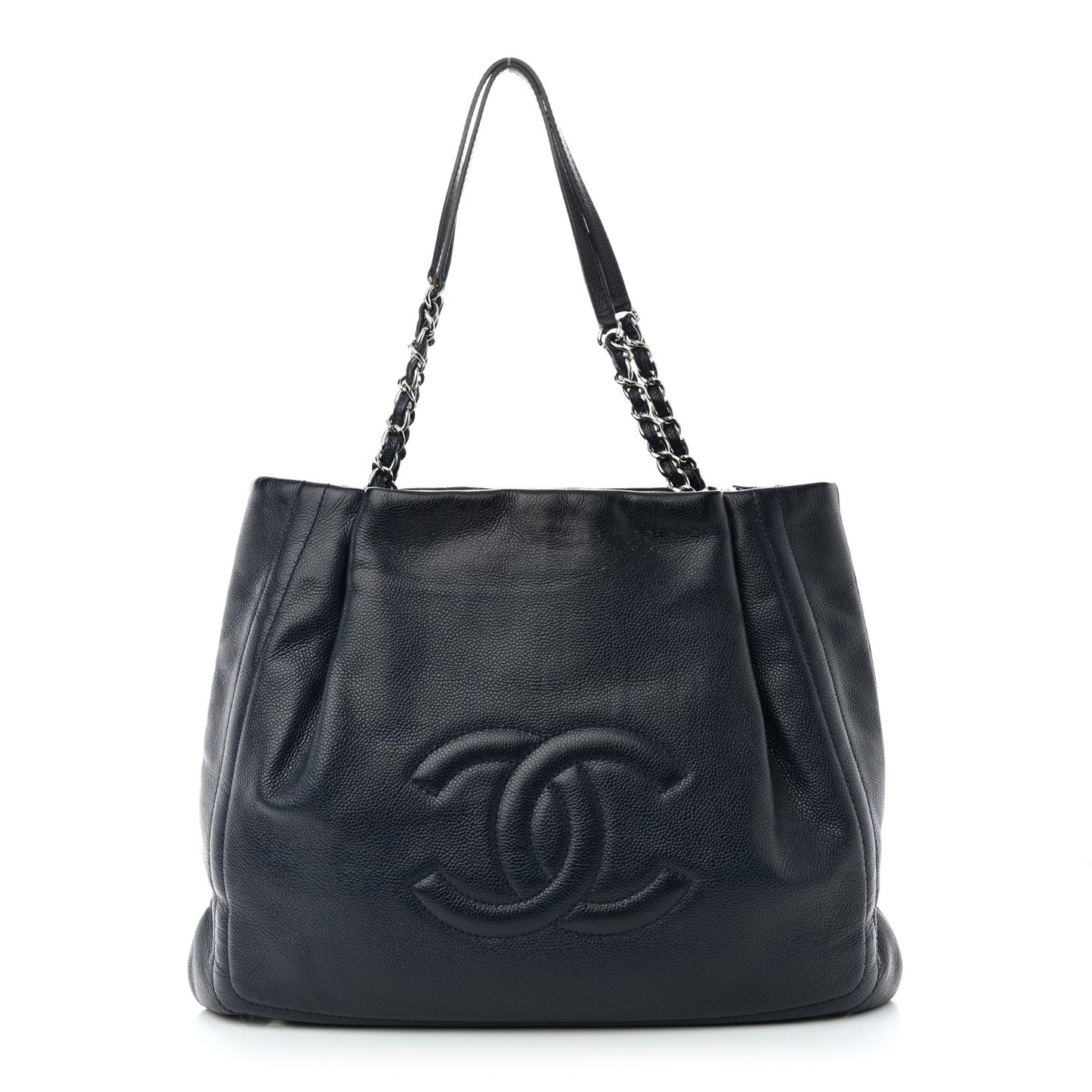 Caviar CC Timeless Shopping Tote Navy