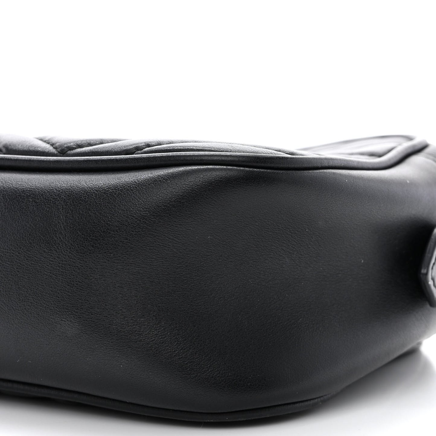 Calfskin Matelasse Small GG Marmont Chain Shoulder Bag Black