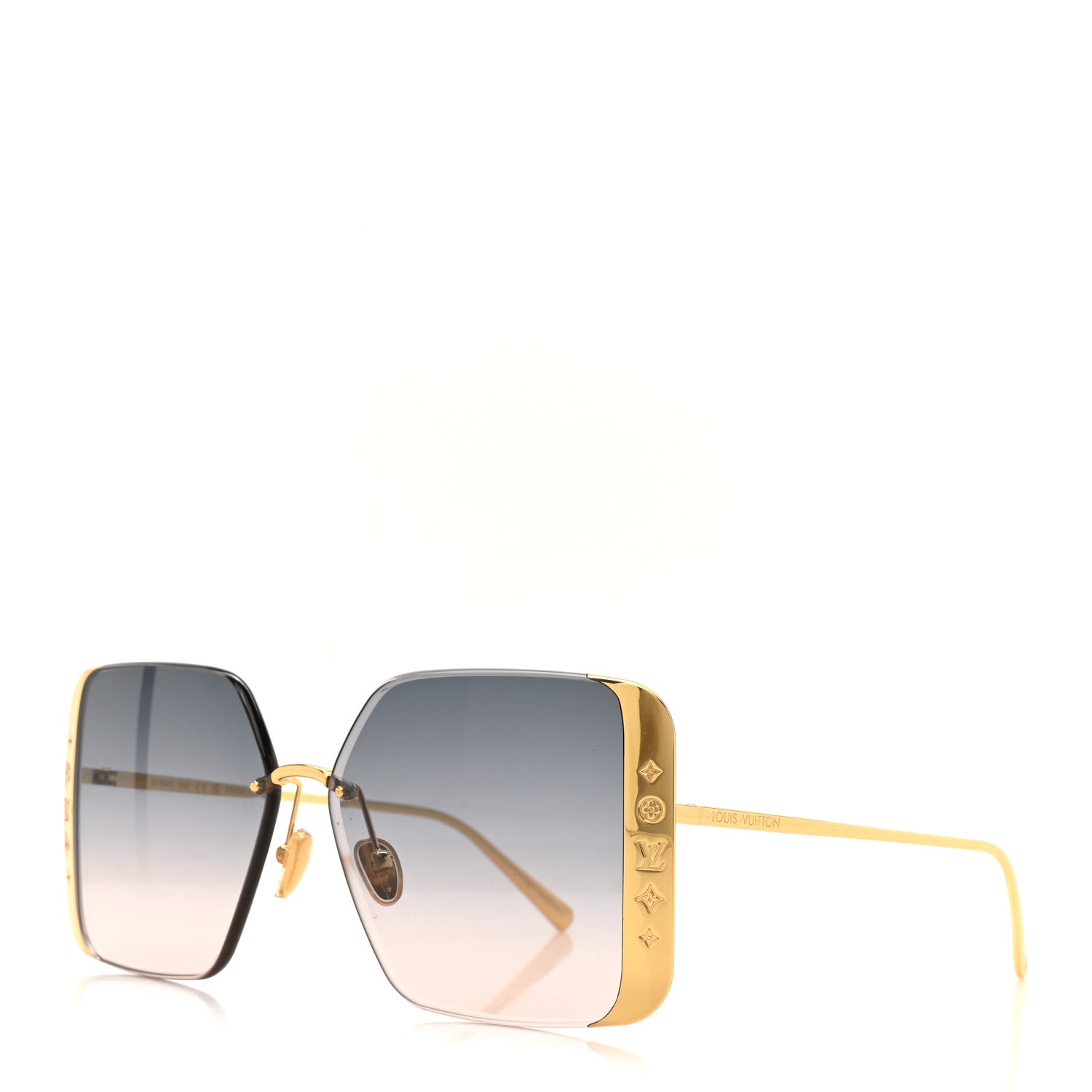 Louis Vuitton Metal LV Moon Square Sunglasses Z1994U Gold 1774675